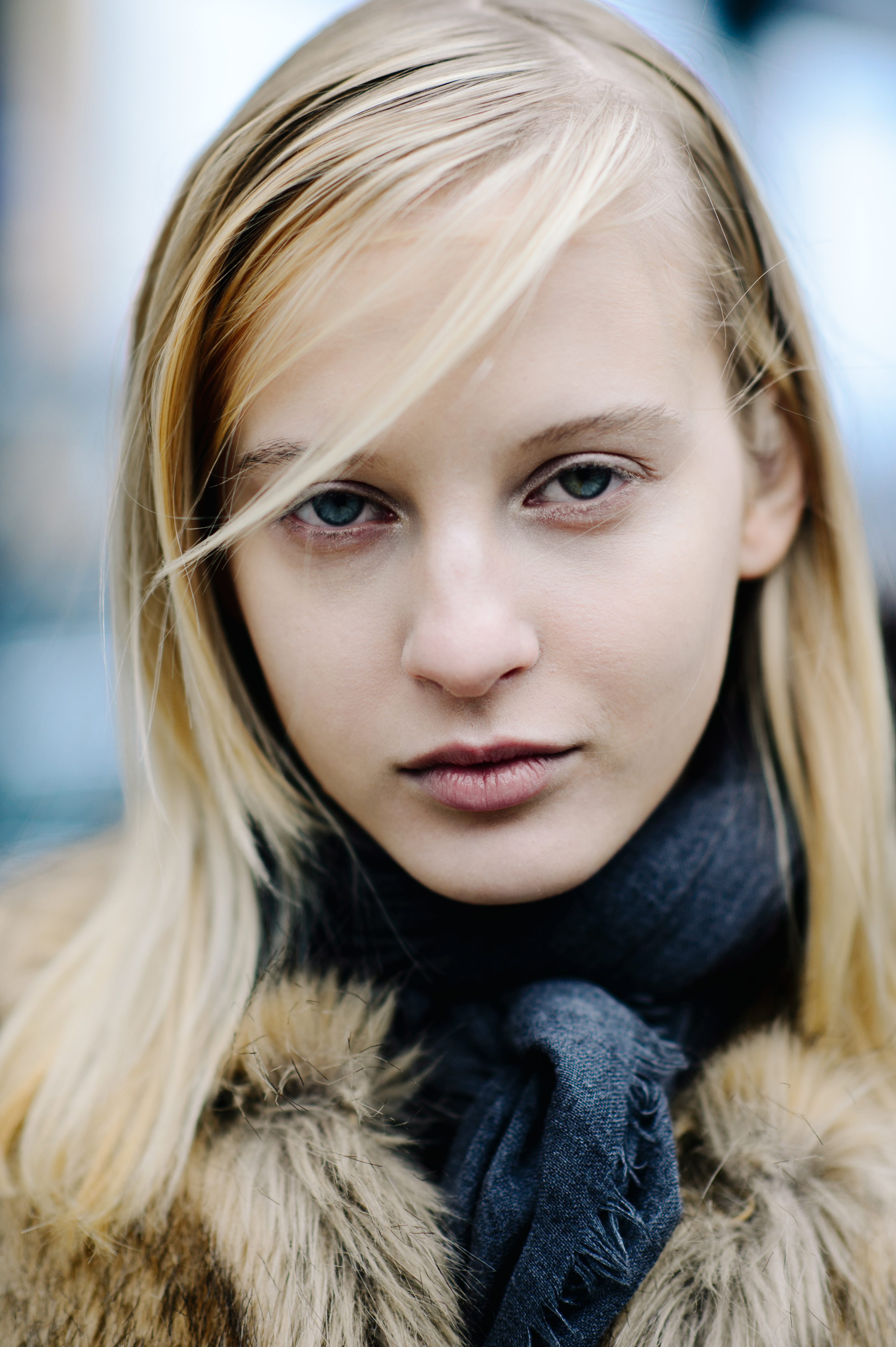 Portrait of a blonde Russian model