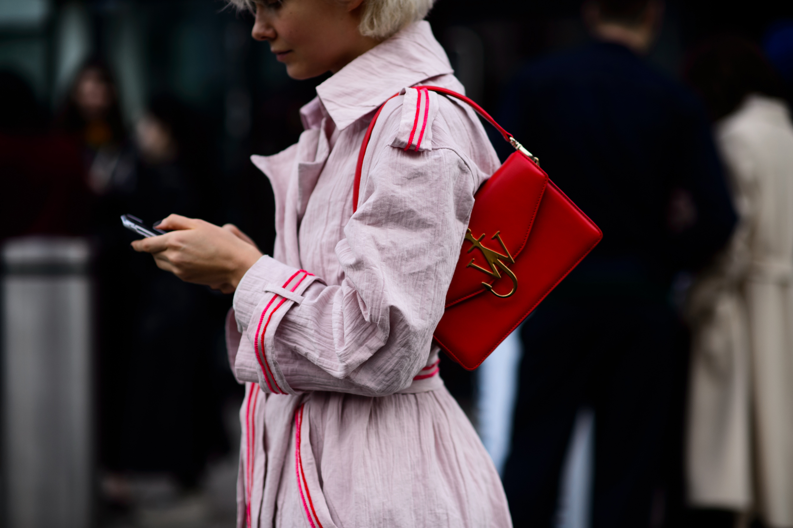 KM20 buyer wearing pink