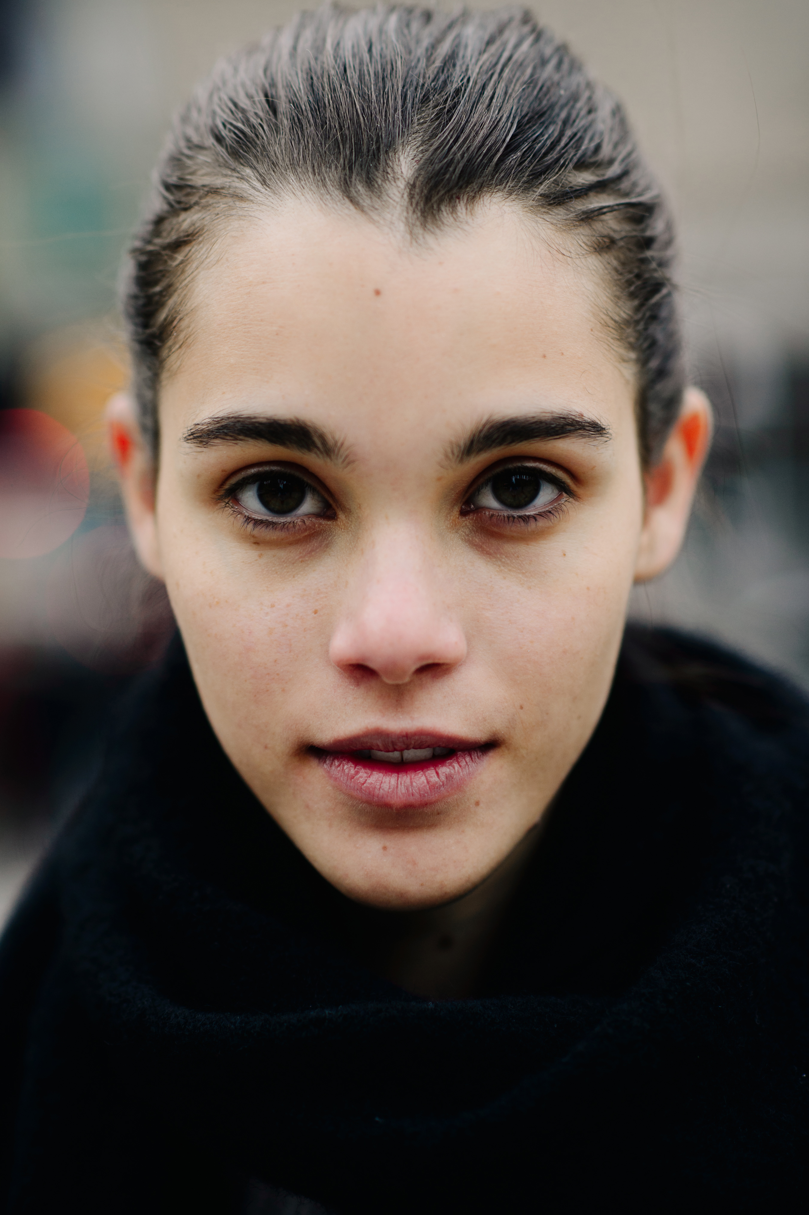 Portrait of a model after show