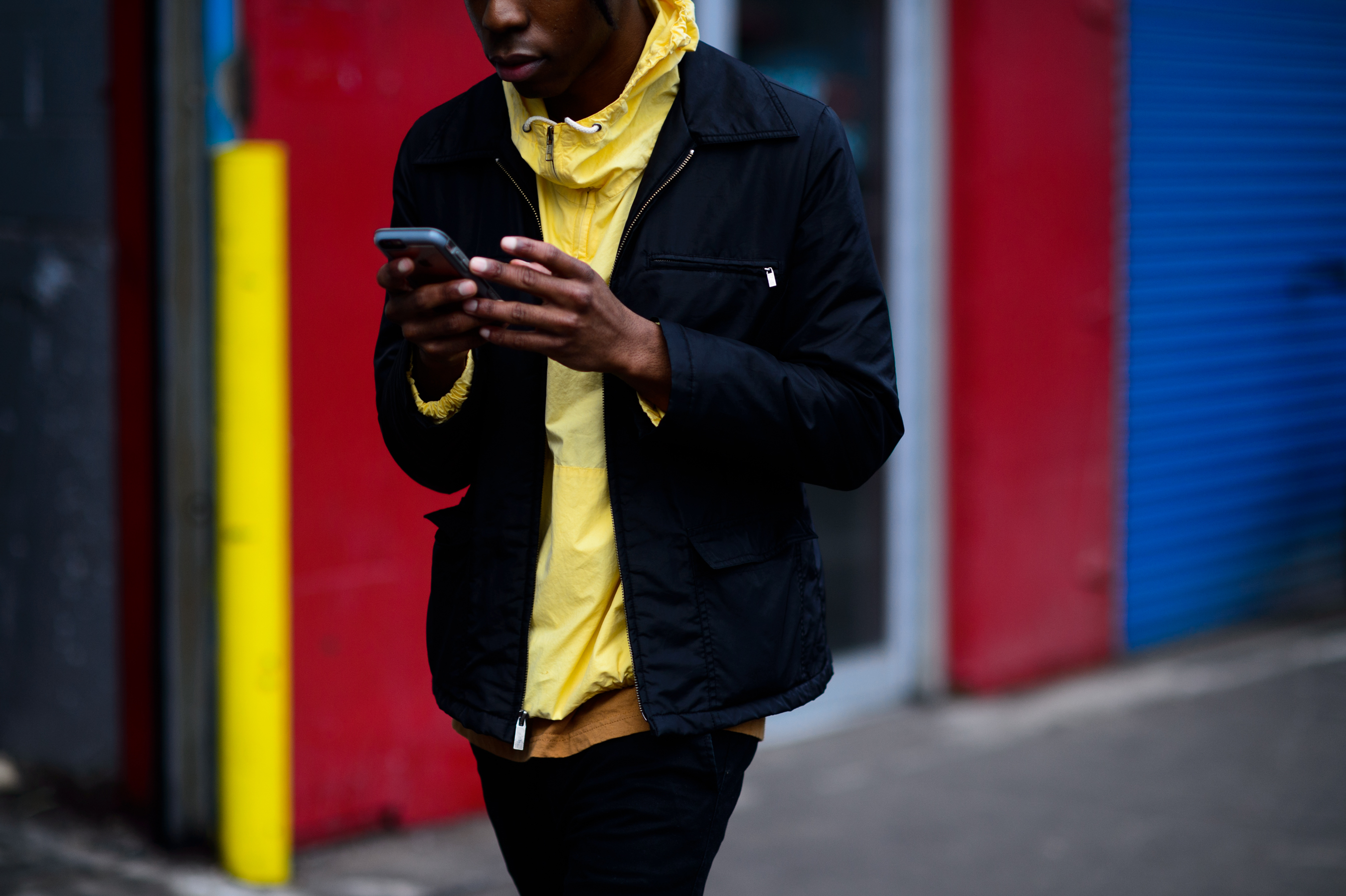 Man wearing yellow