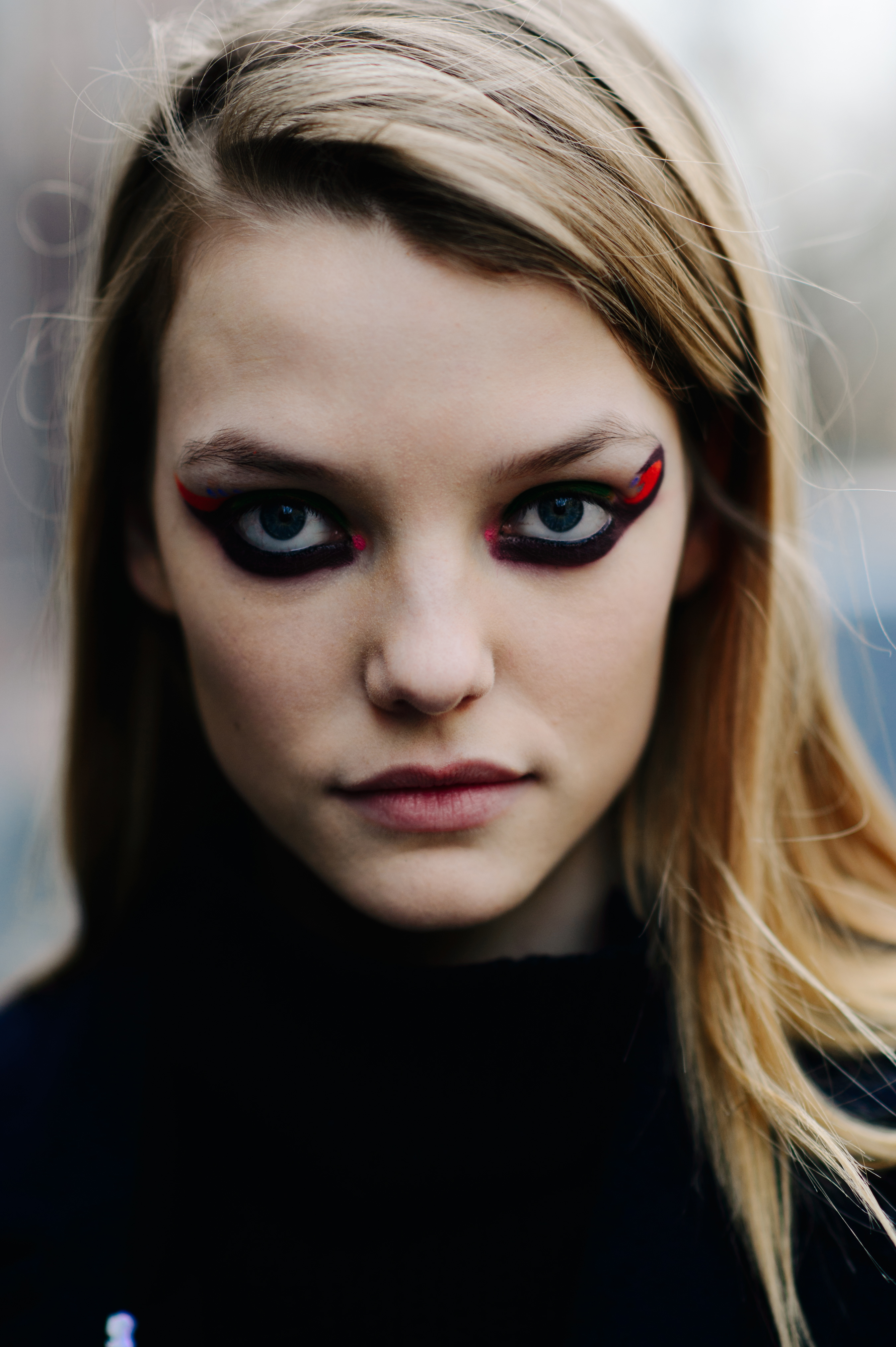 Portrait of a model with Fendi make up