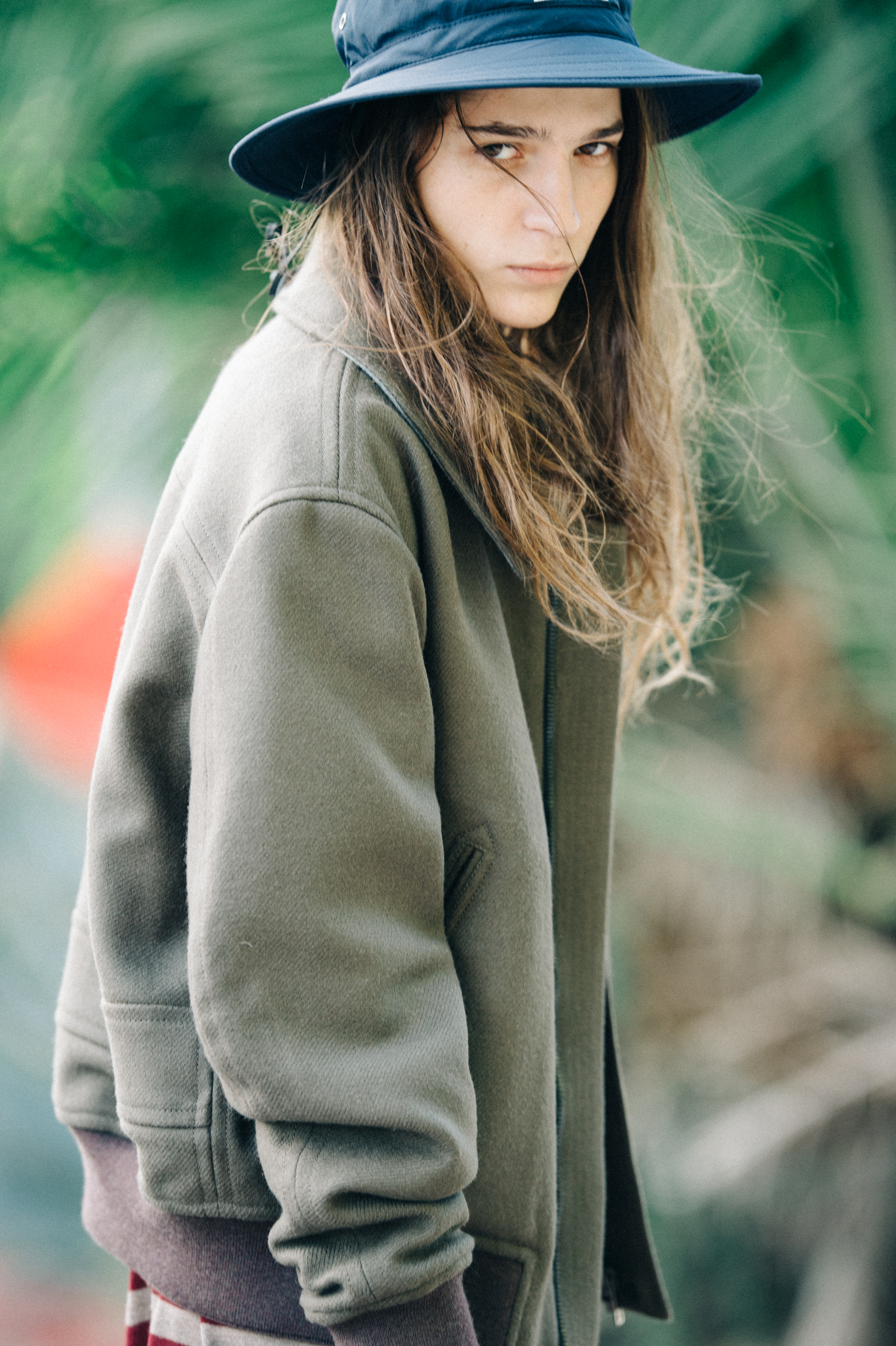 Male model with long hair