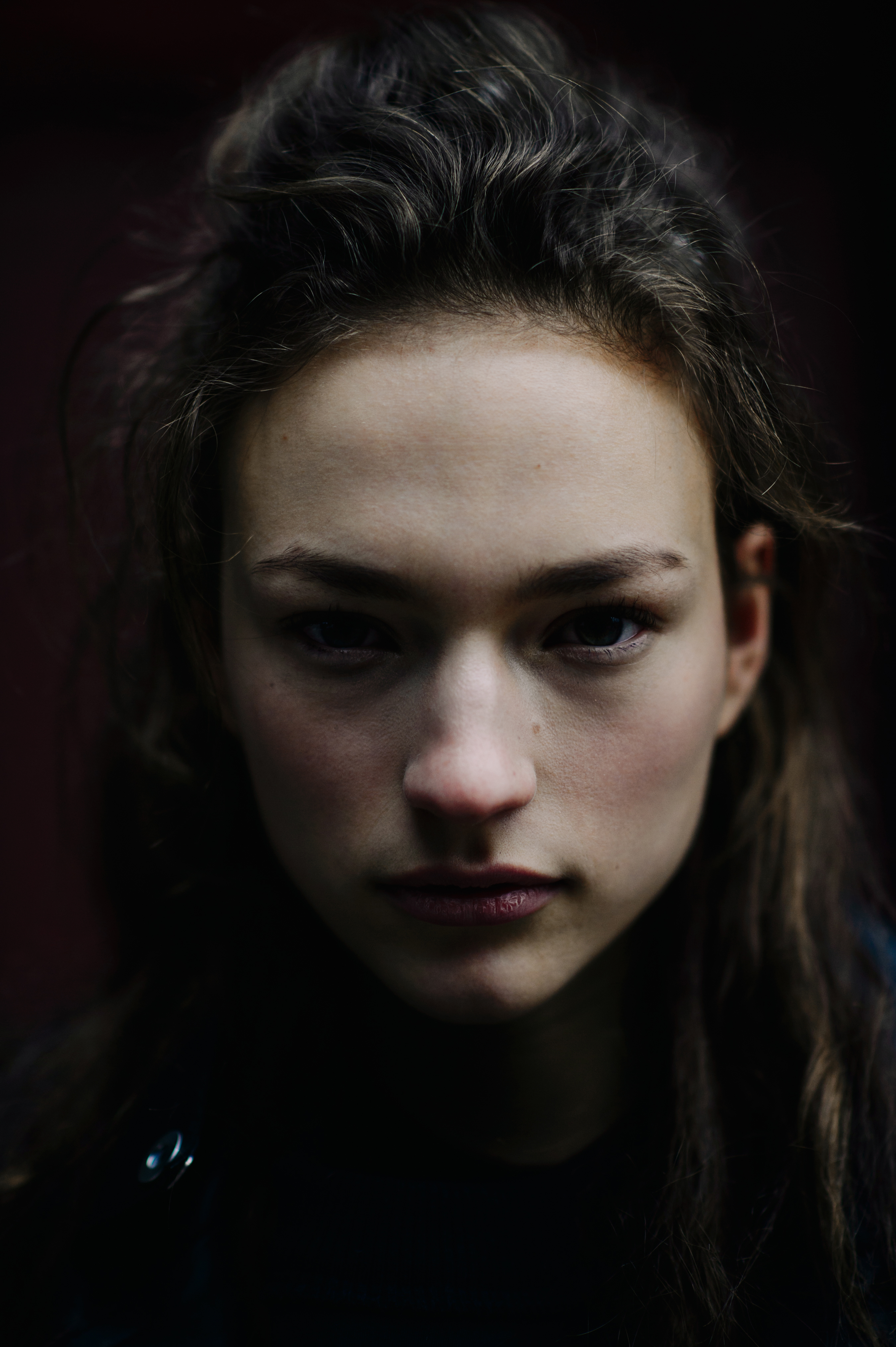 Portrait of a model in low light