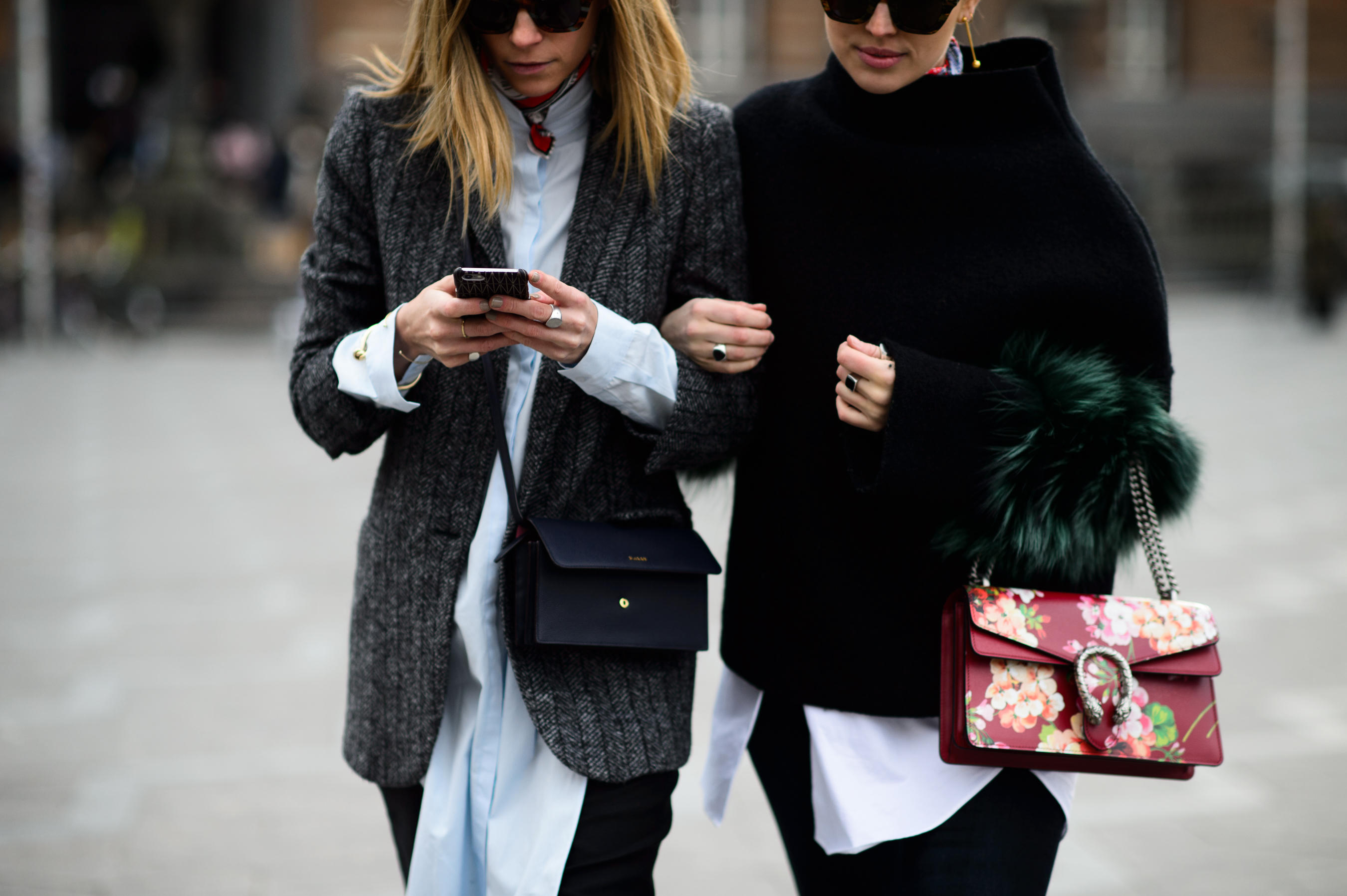 Two women walking together