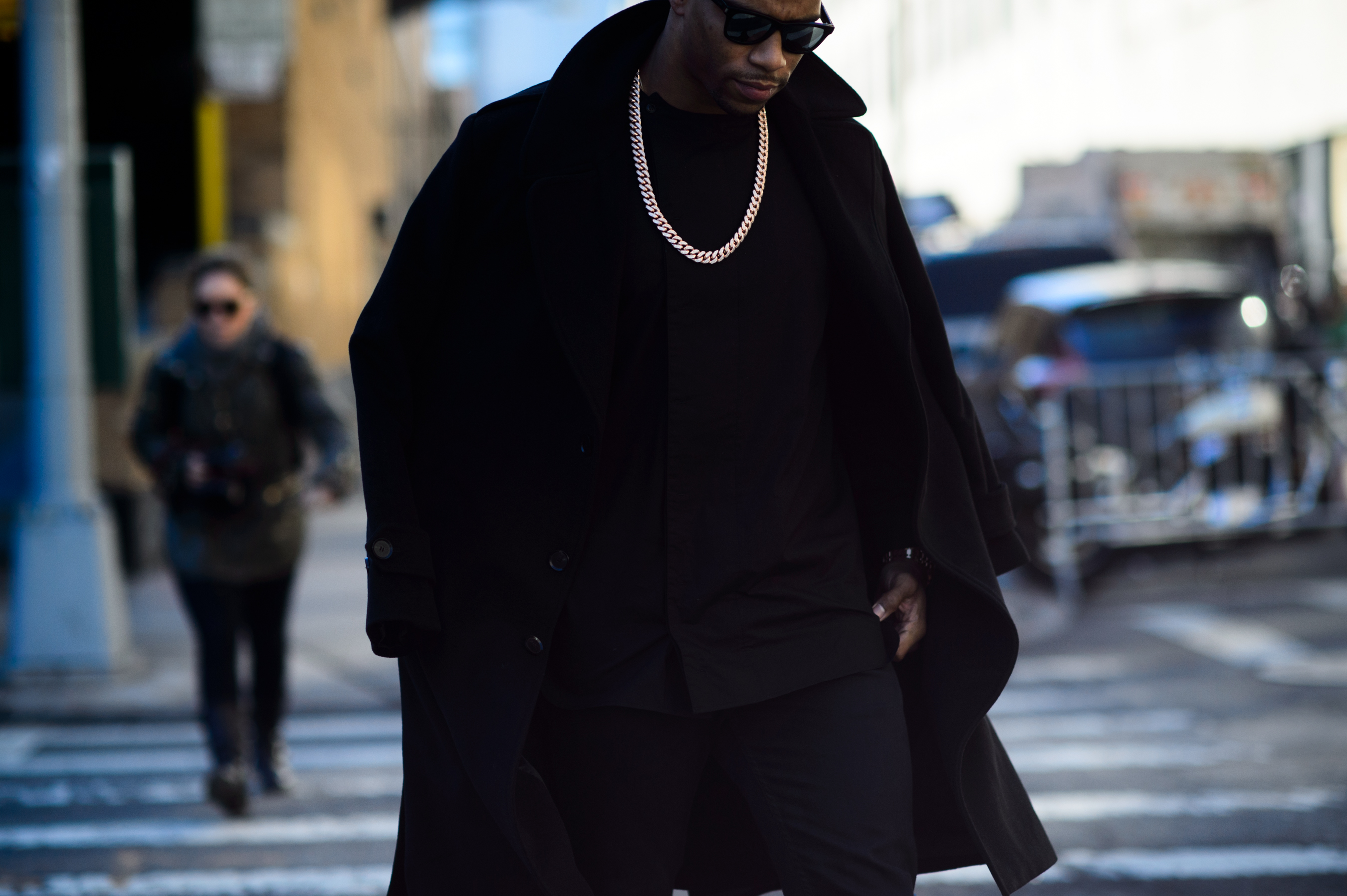 Football player wearing chain