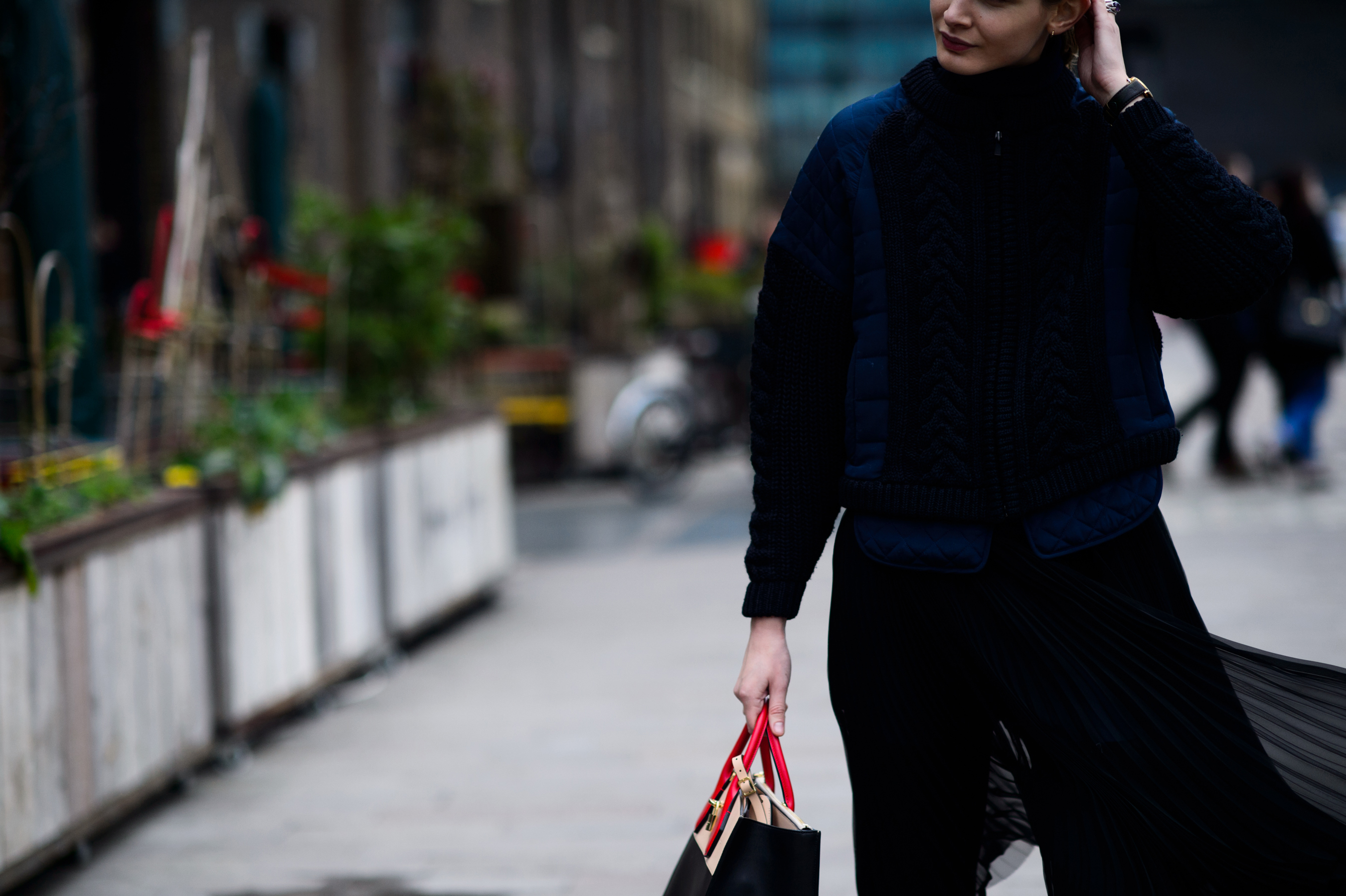 Woman wearing Sacai piece