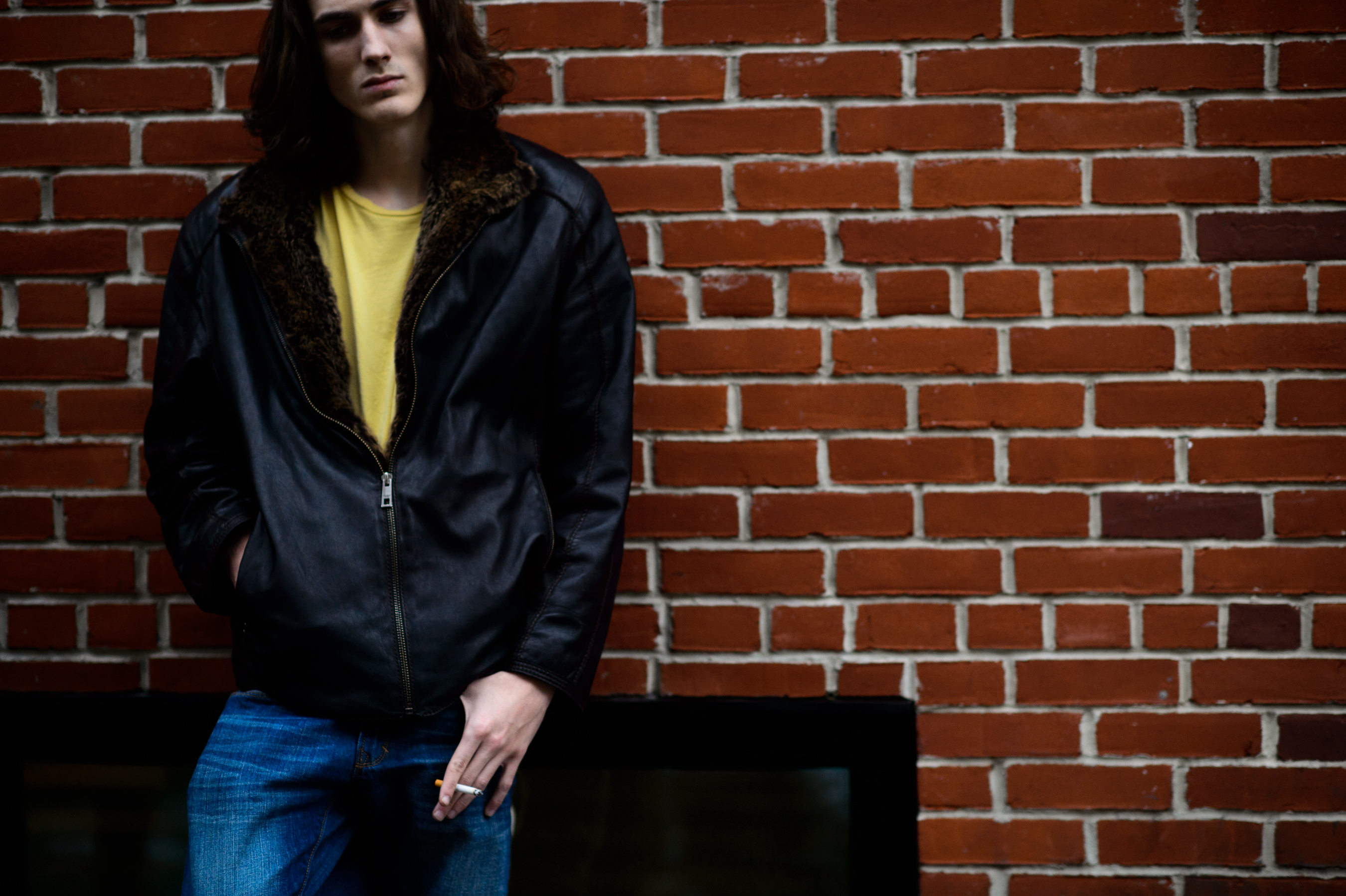 Male model long hair