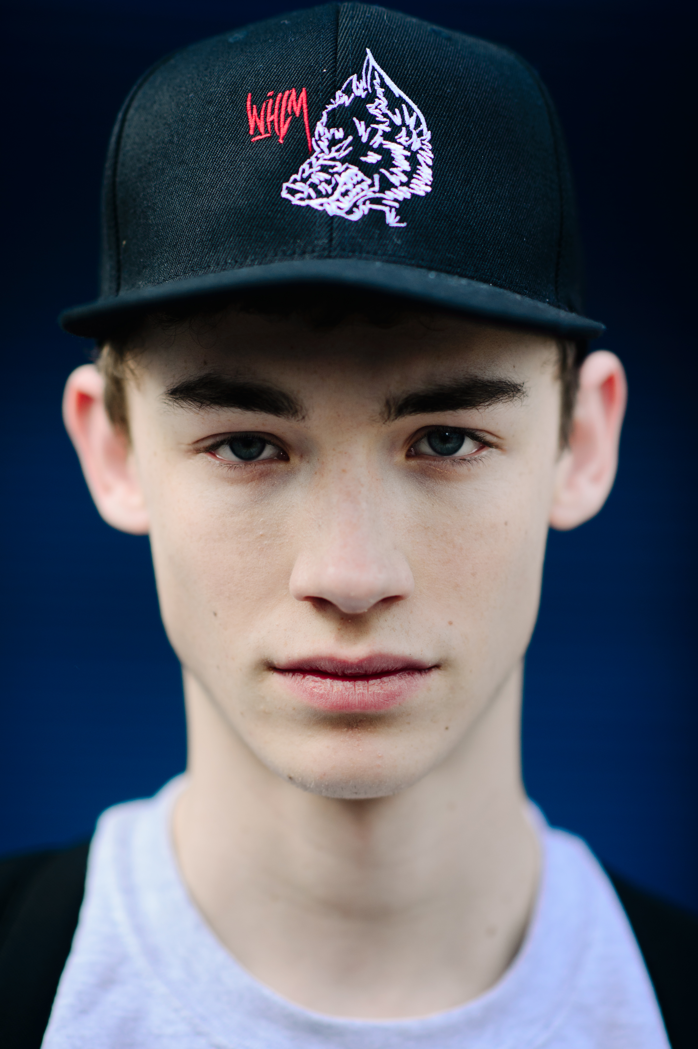 Portrait of male model hat