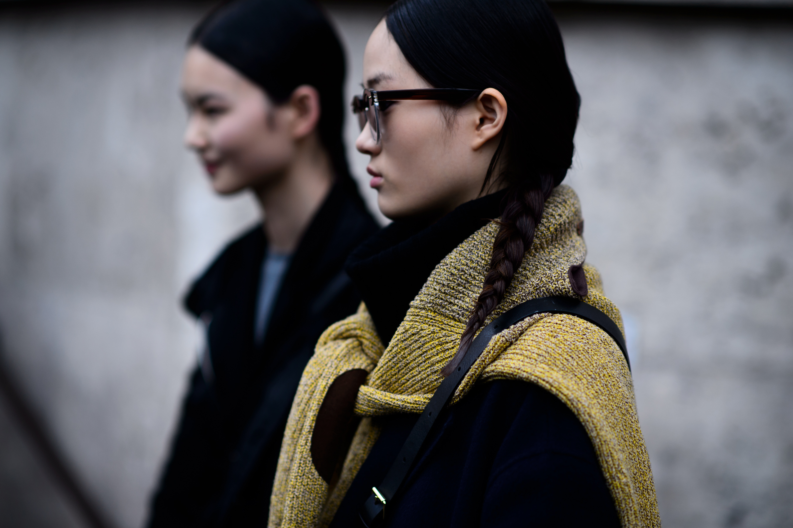 Two Chinese models after the show