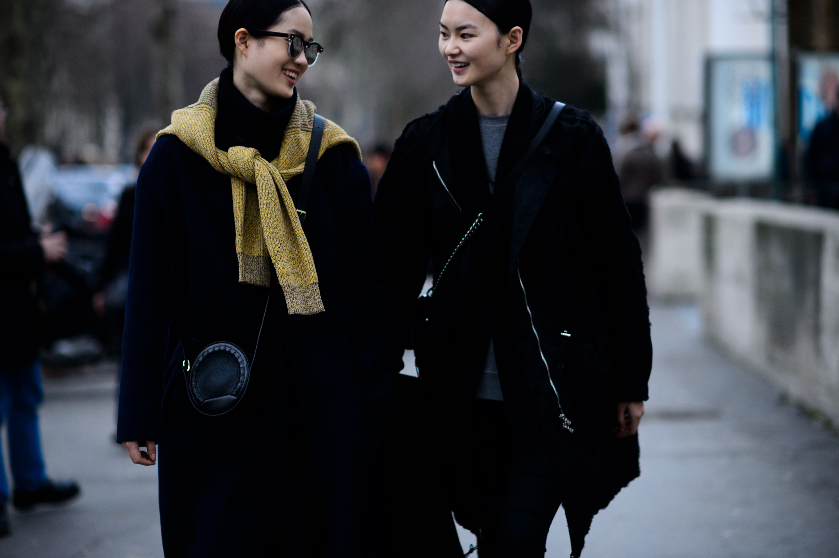 Two Chinese models after the show