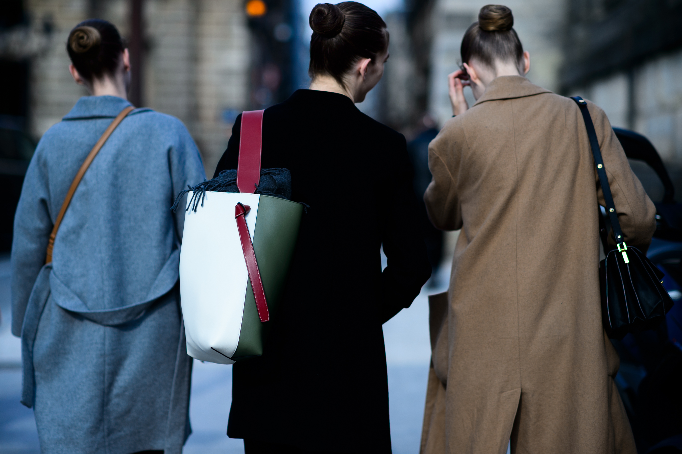 Three models with Valentino hair