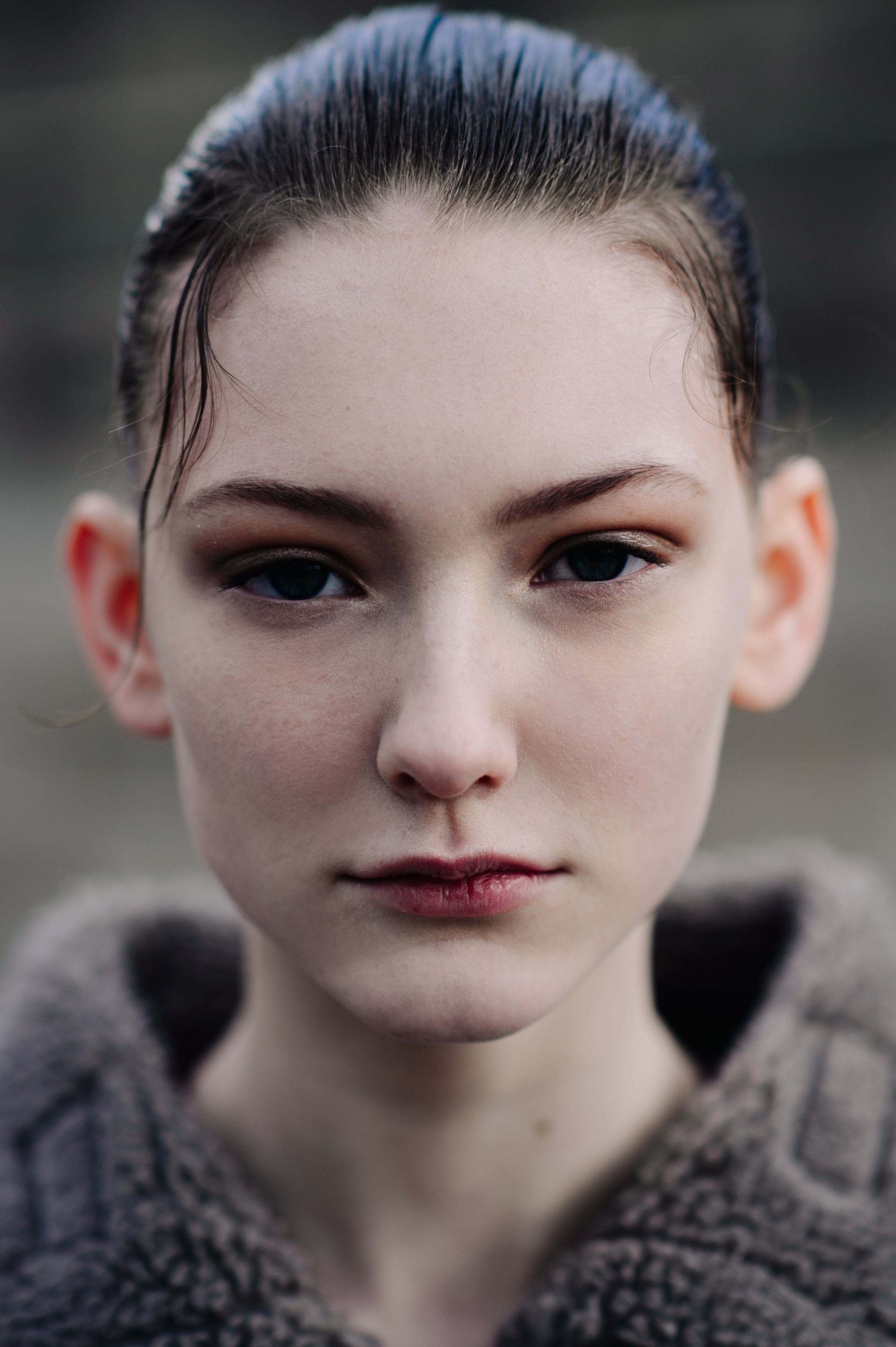 Portrait of a model after Valentino show