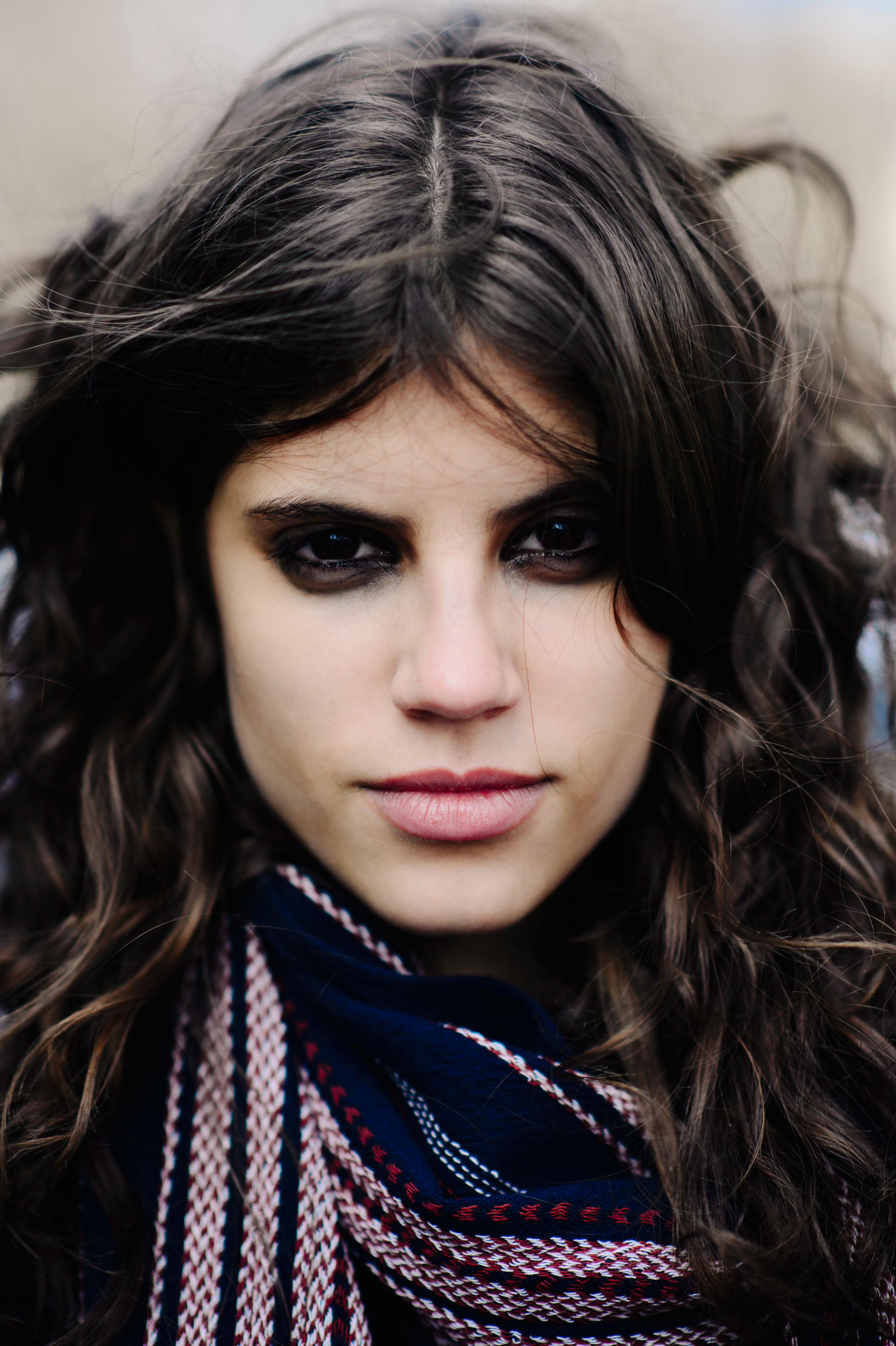 Portrait of Serbian model with smokey eyes