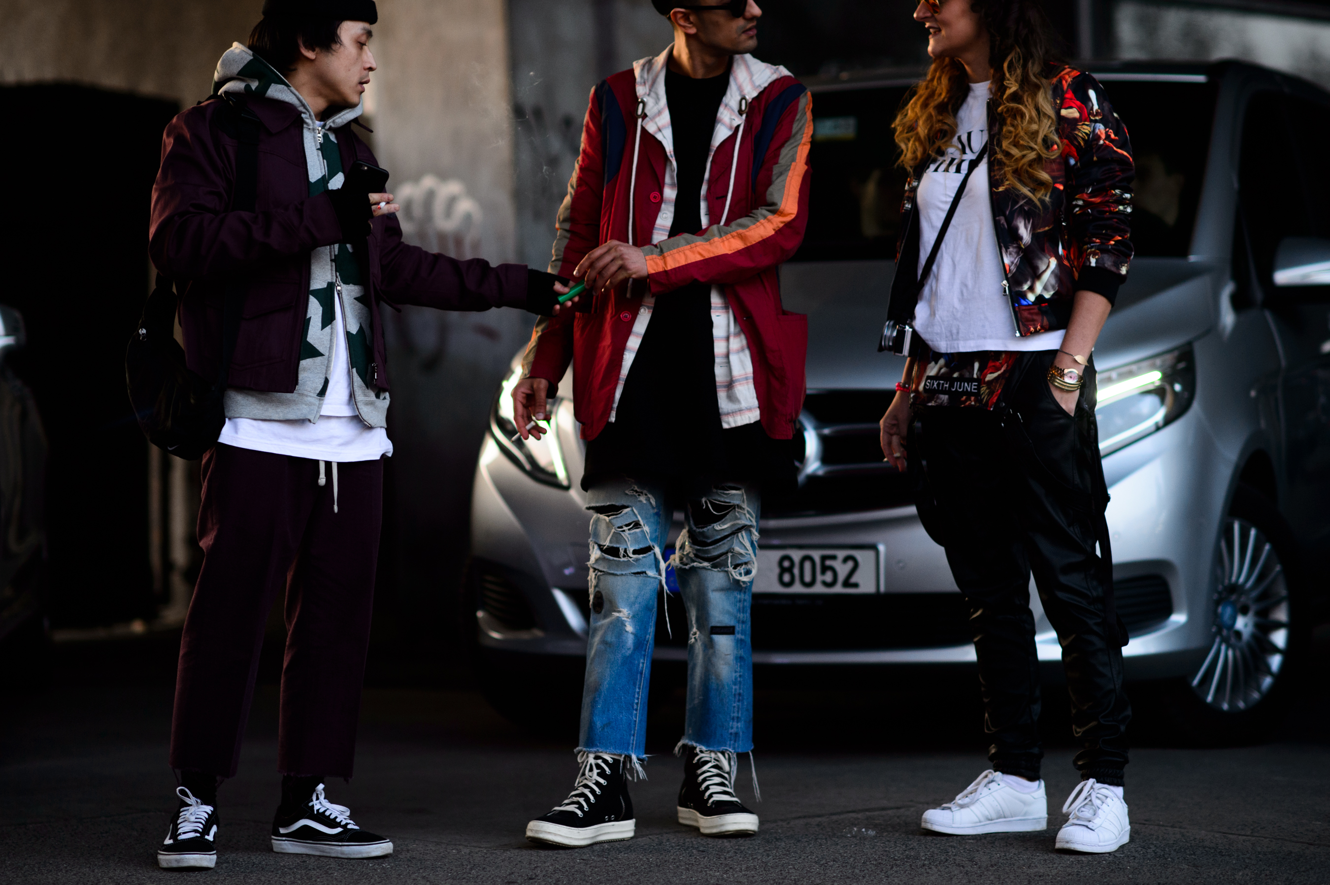 Group of men before the show