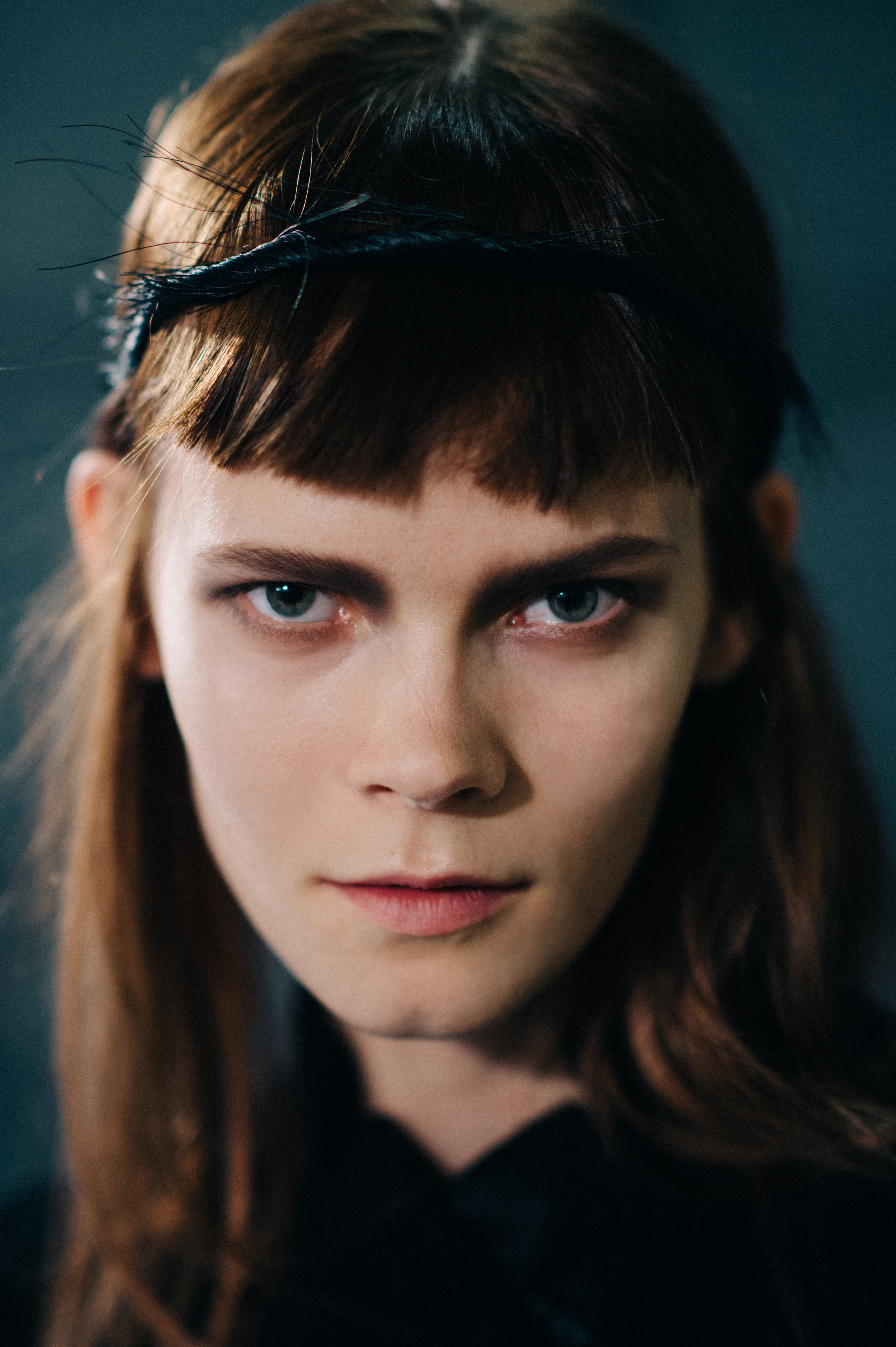 Portrait of Ukrainian model with short fringe