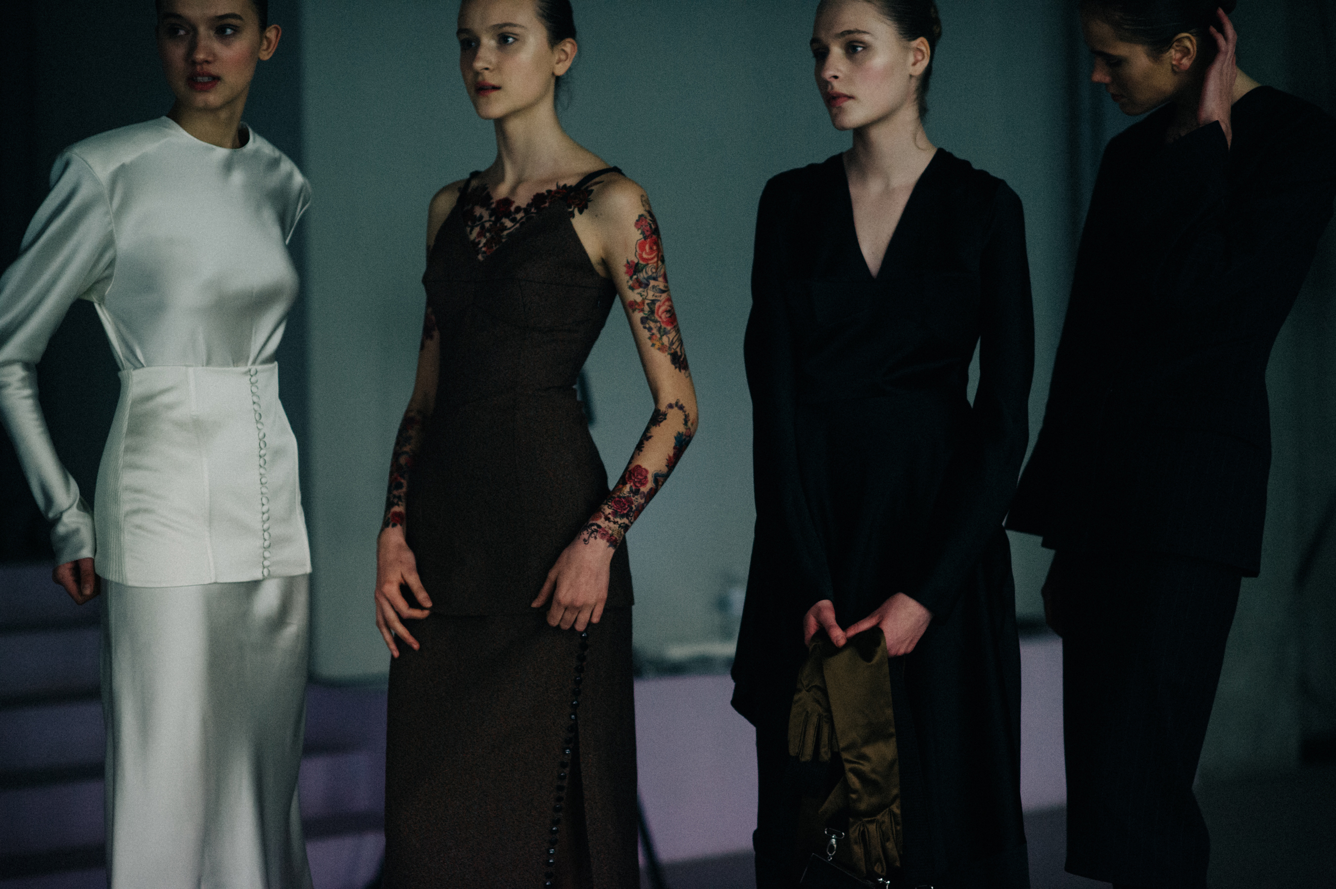 Group of models before the show