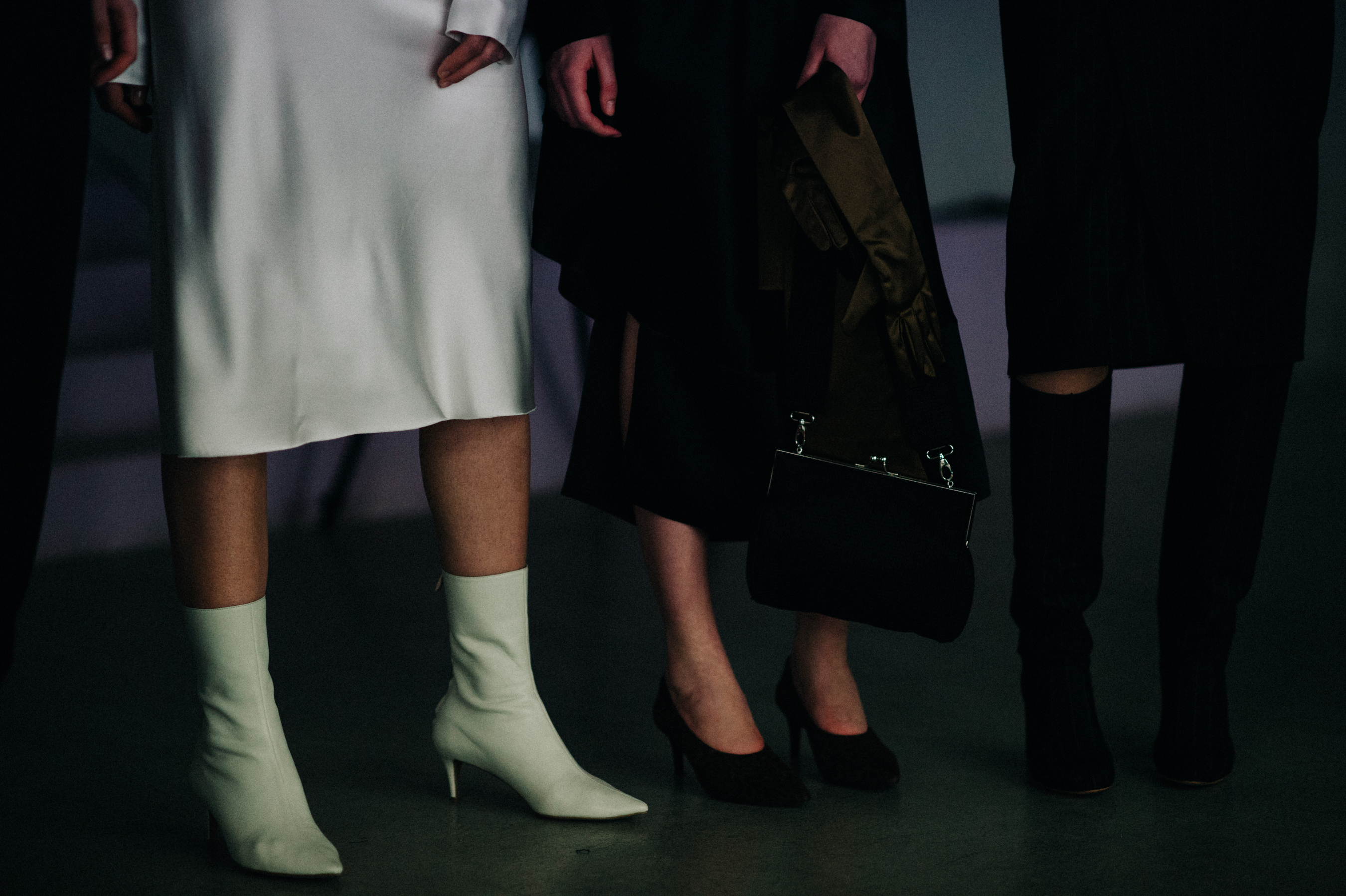 Close up of shoes before the show