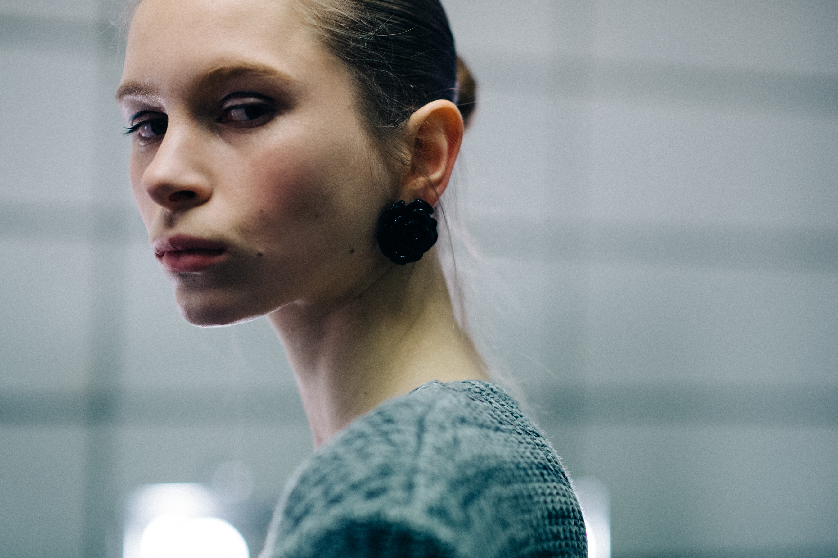 Side portrait of Ukrainian model