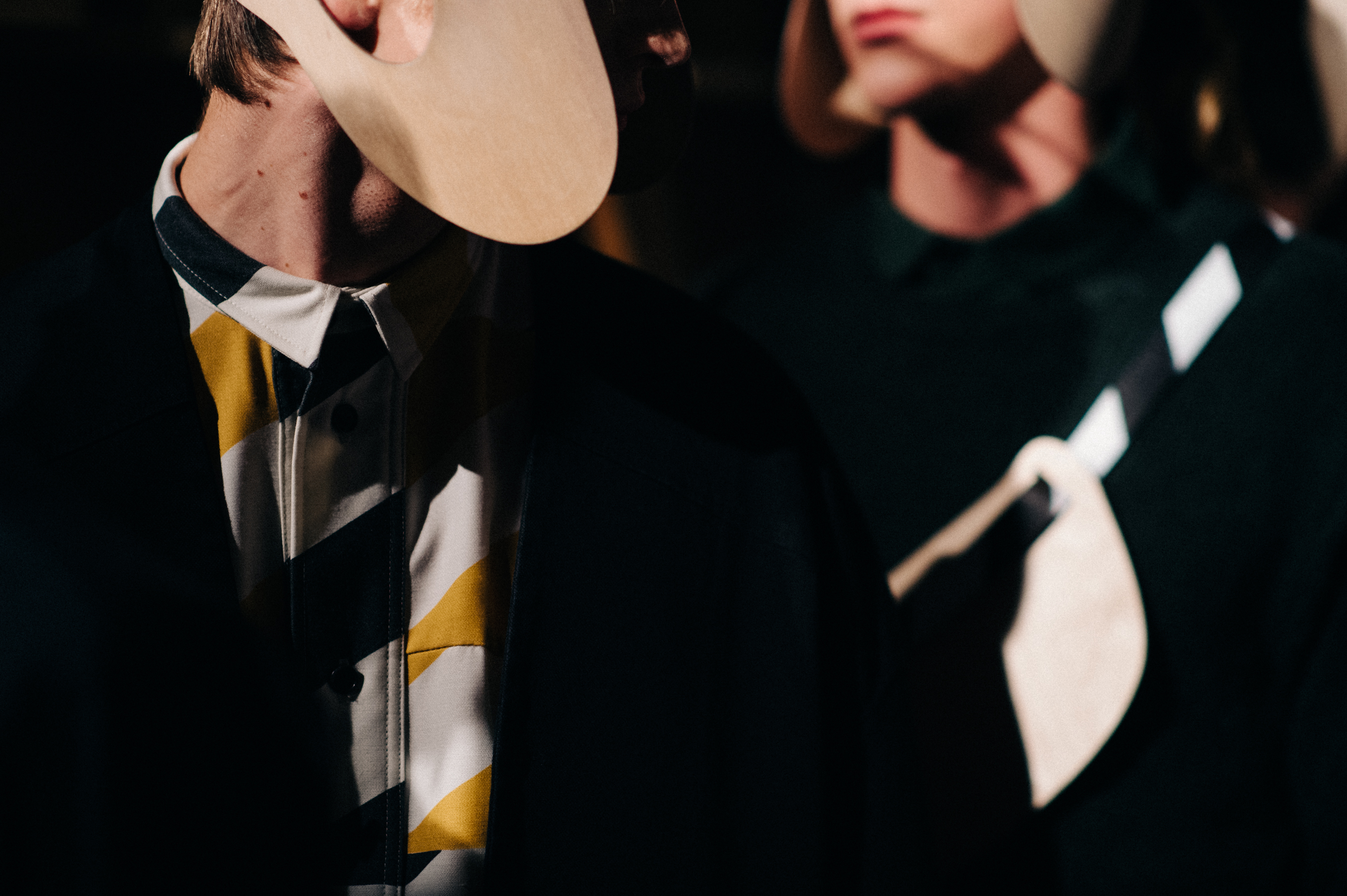 Male models wearing graphic print