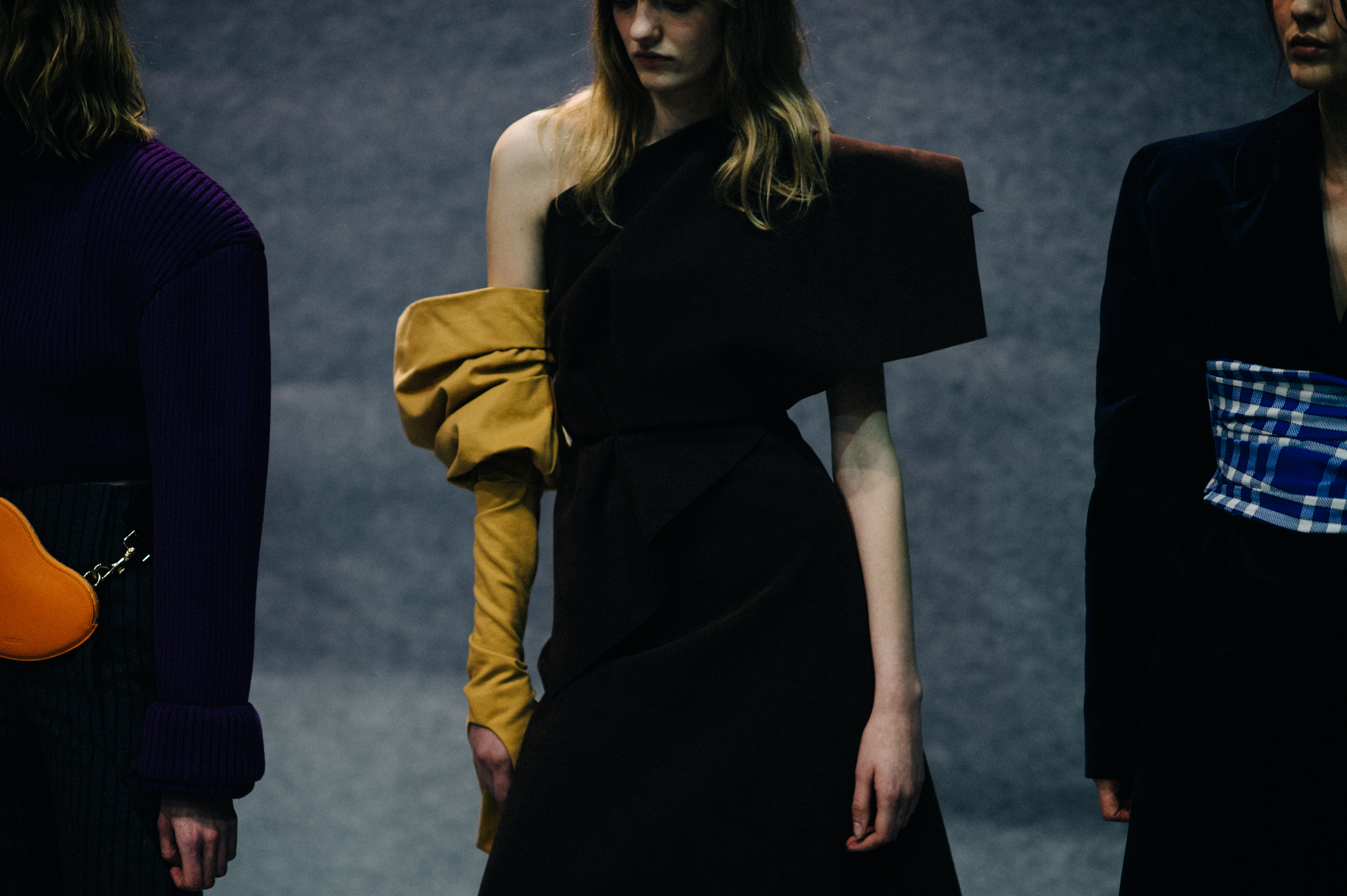 Model wearing oversized sleeve