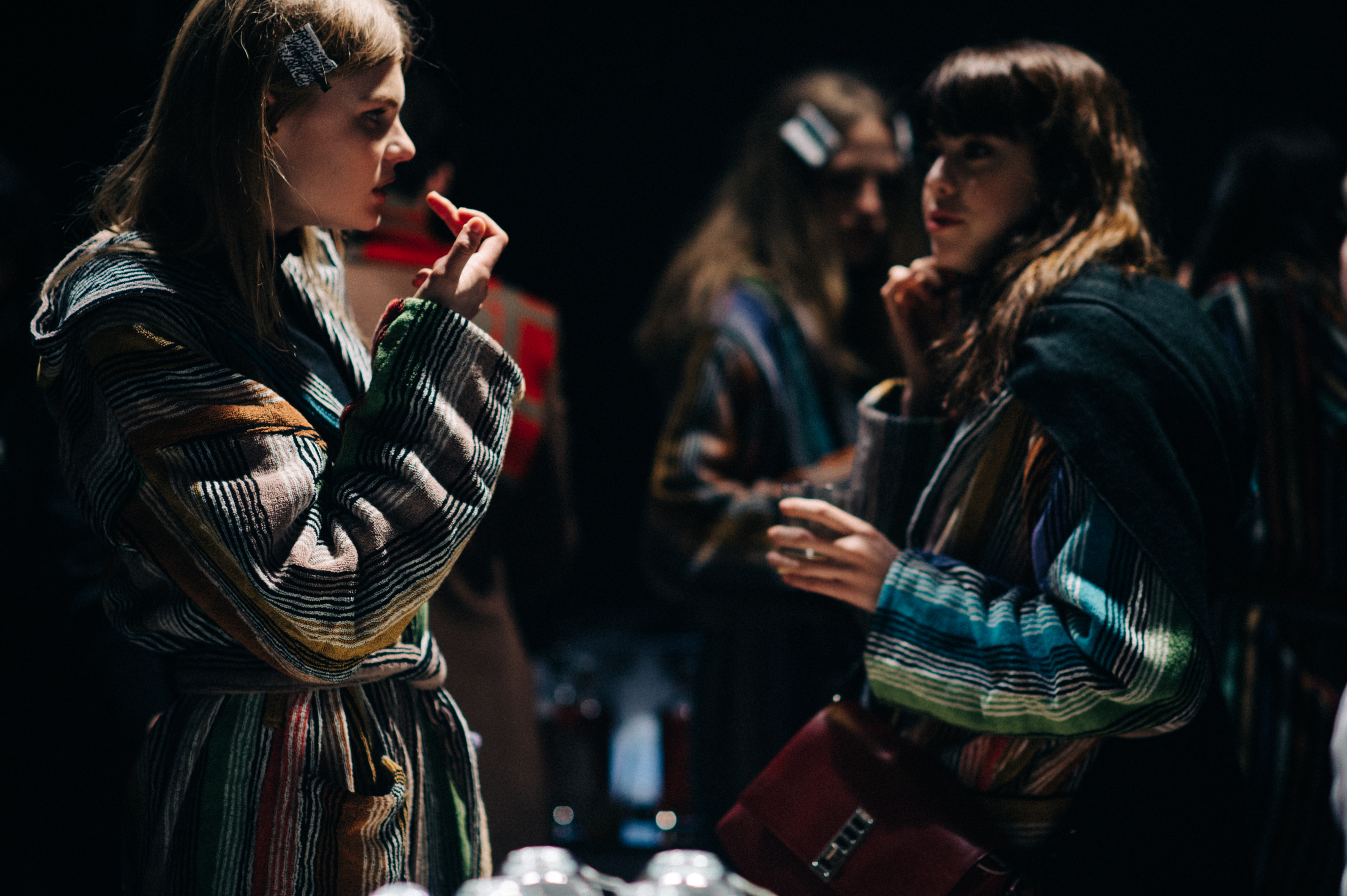 Group of models before the show