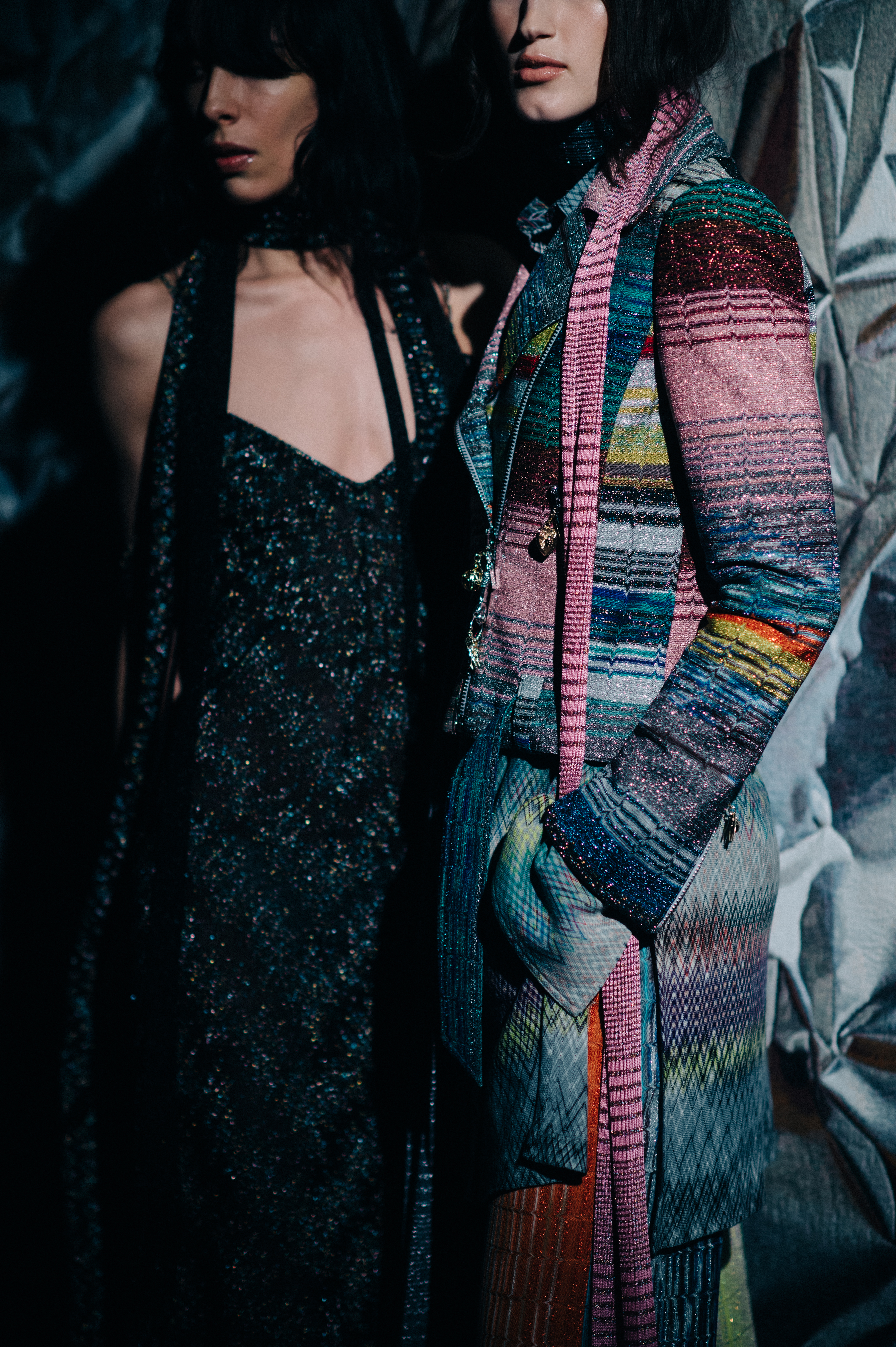 Two models doing first looks