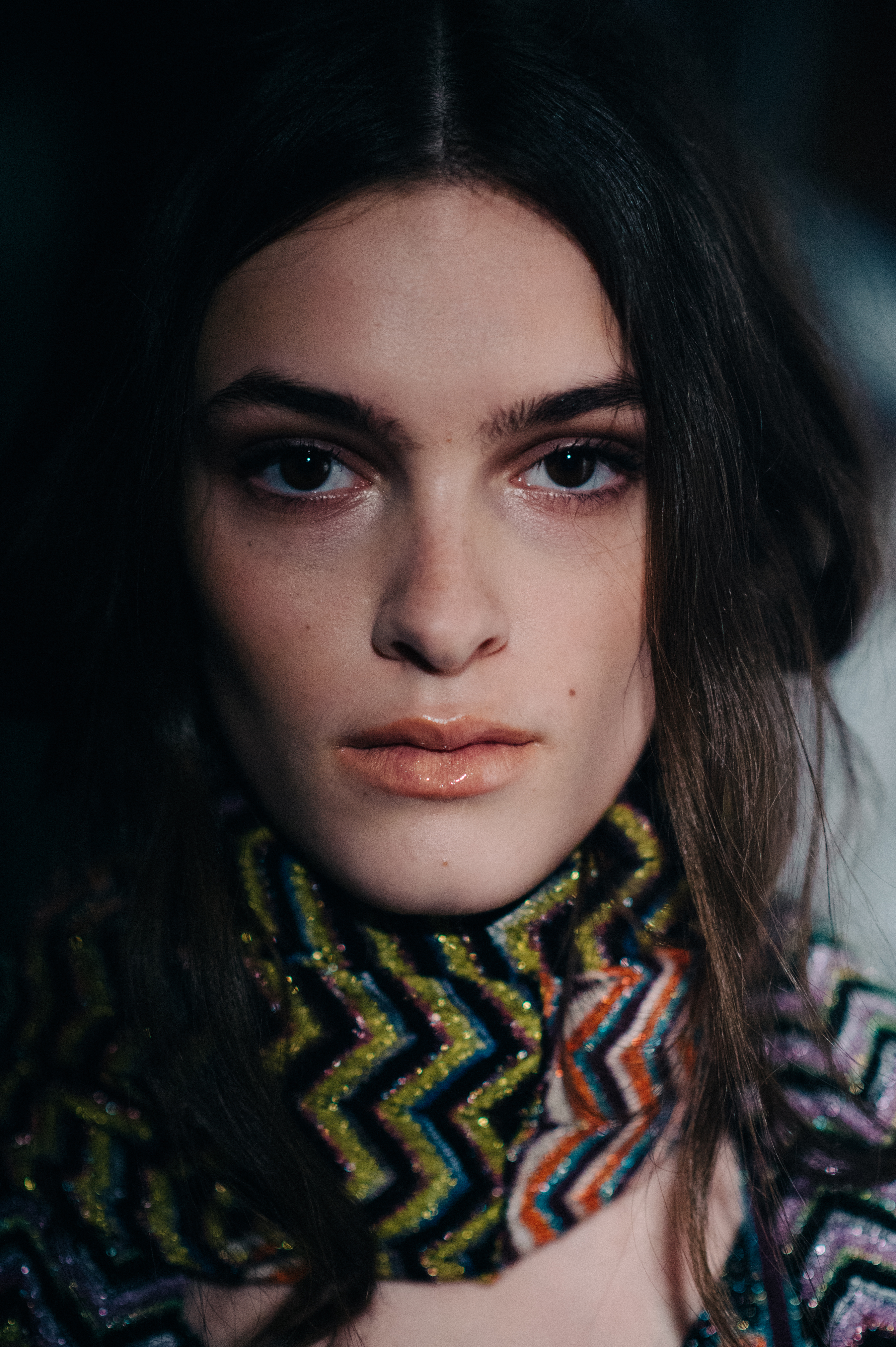 Portrait of a model at first looks