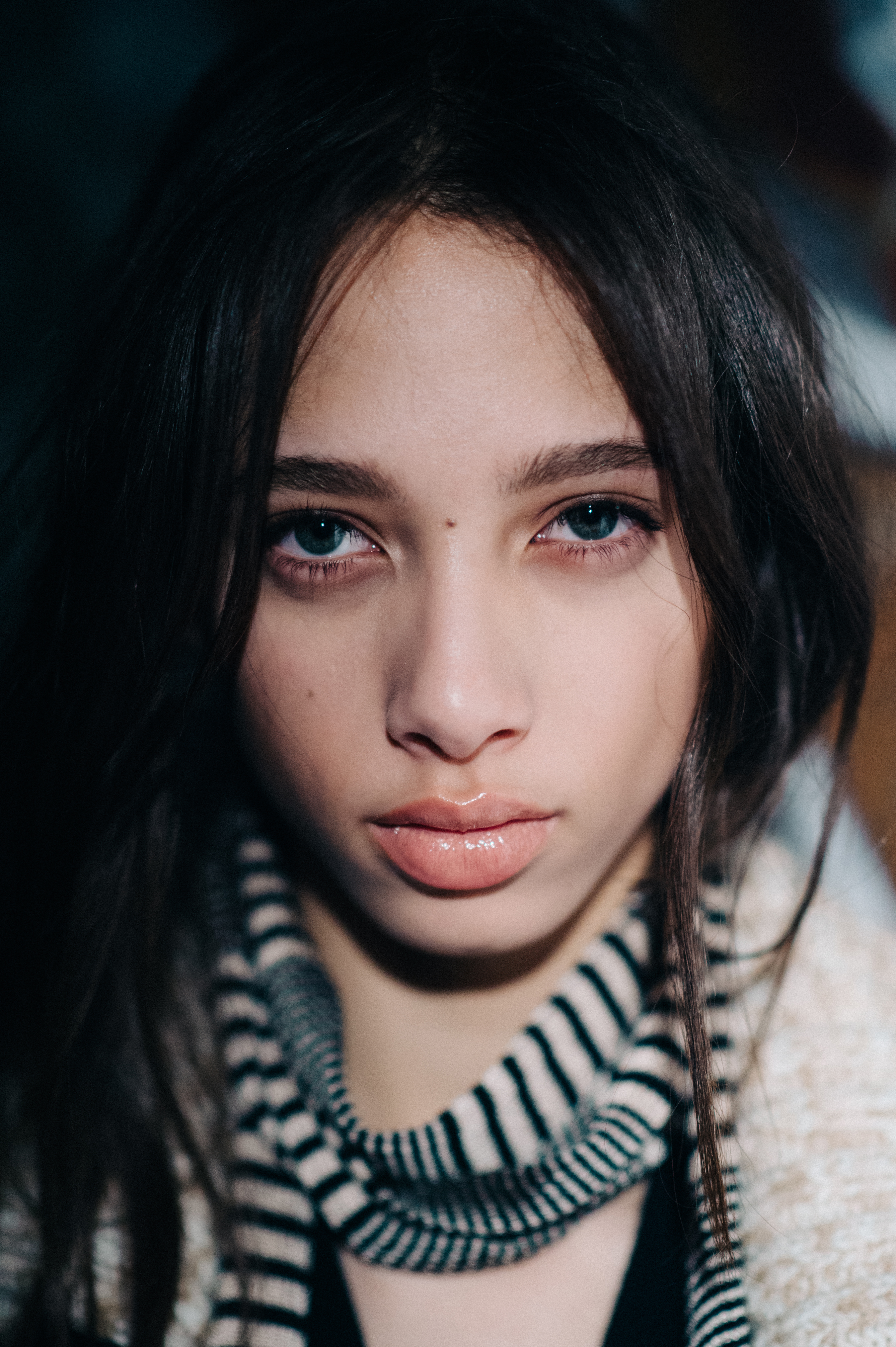 Portrait of a model at first looks
