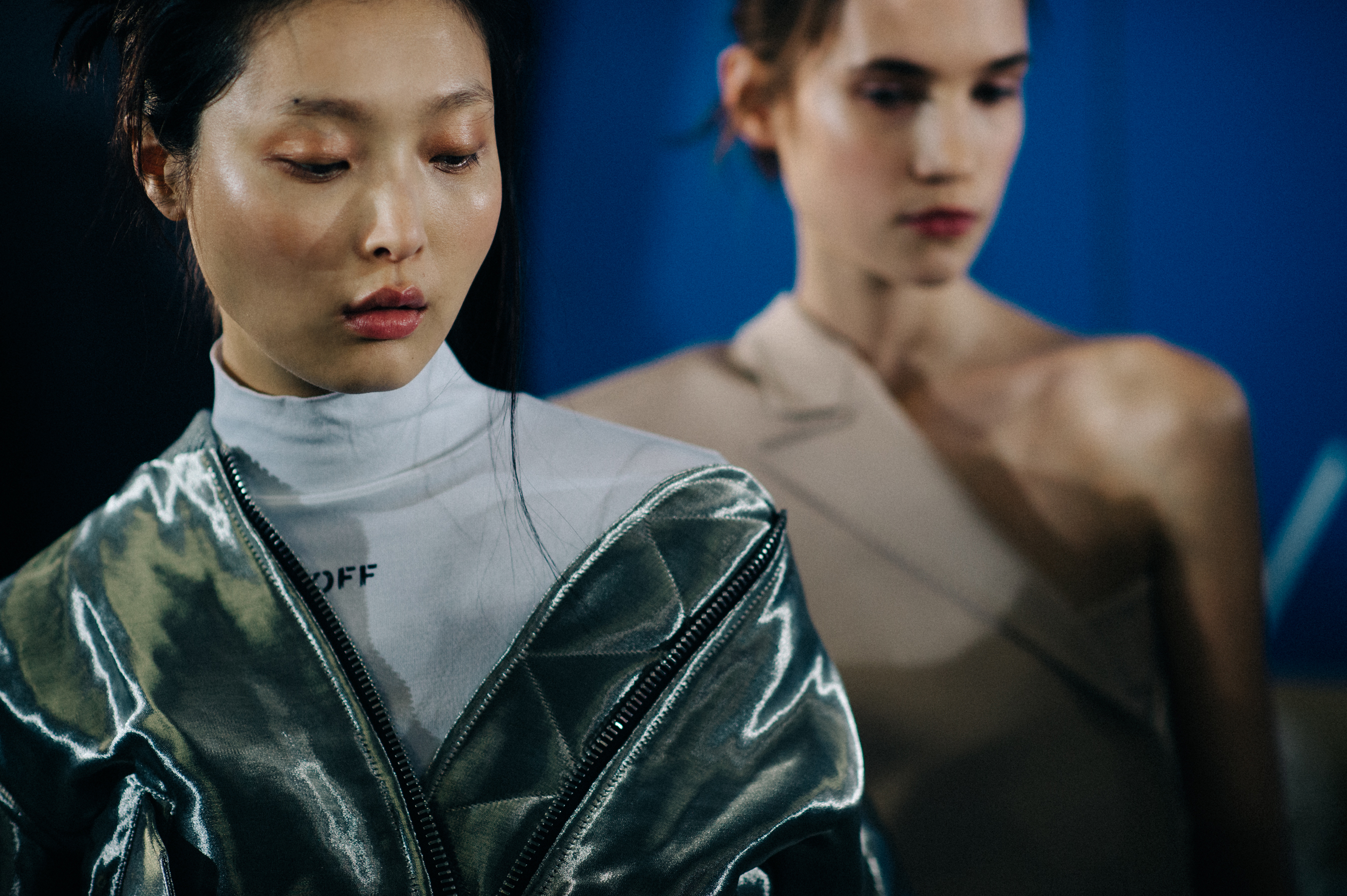 Two models before the show