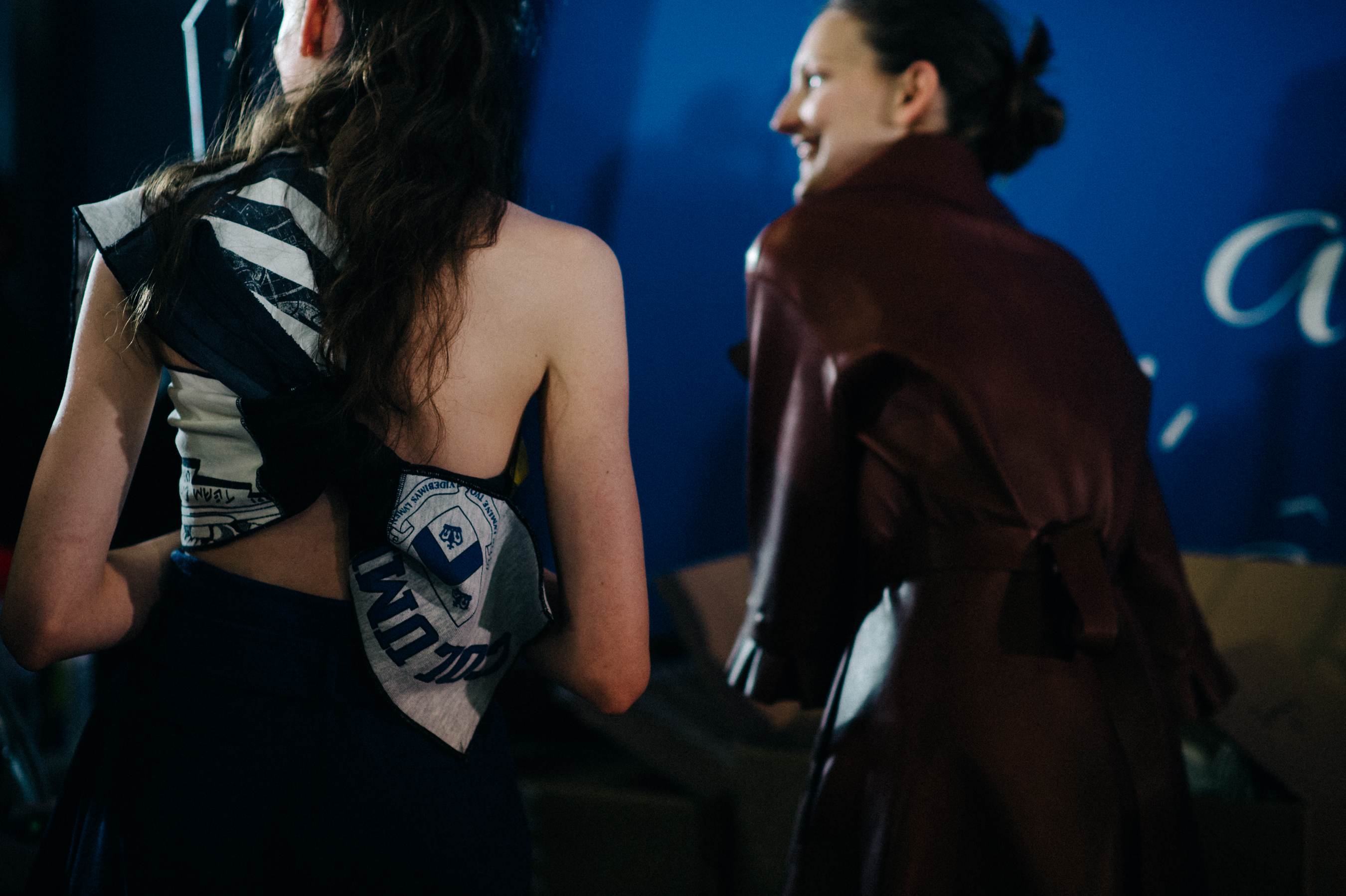 Two models before the show