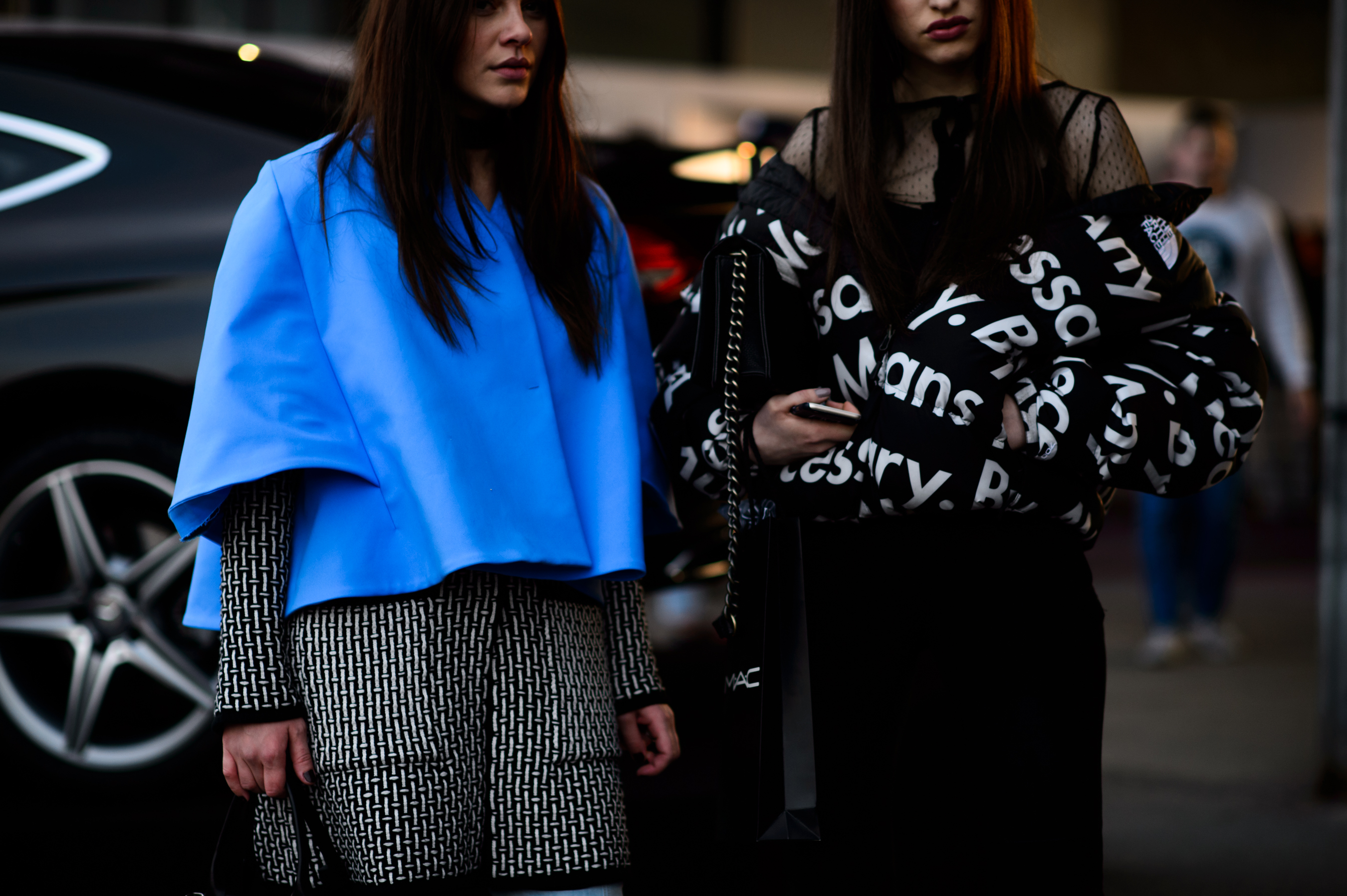 Two girls before the show