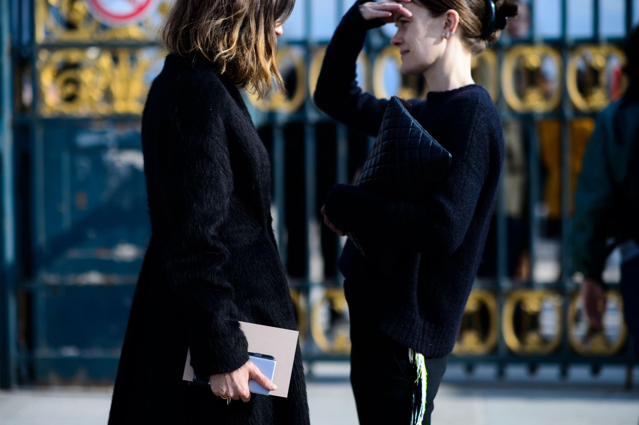 Two women after Valentino show