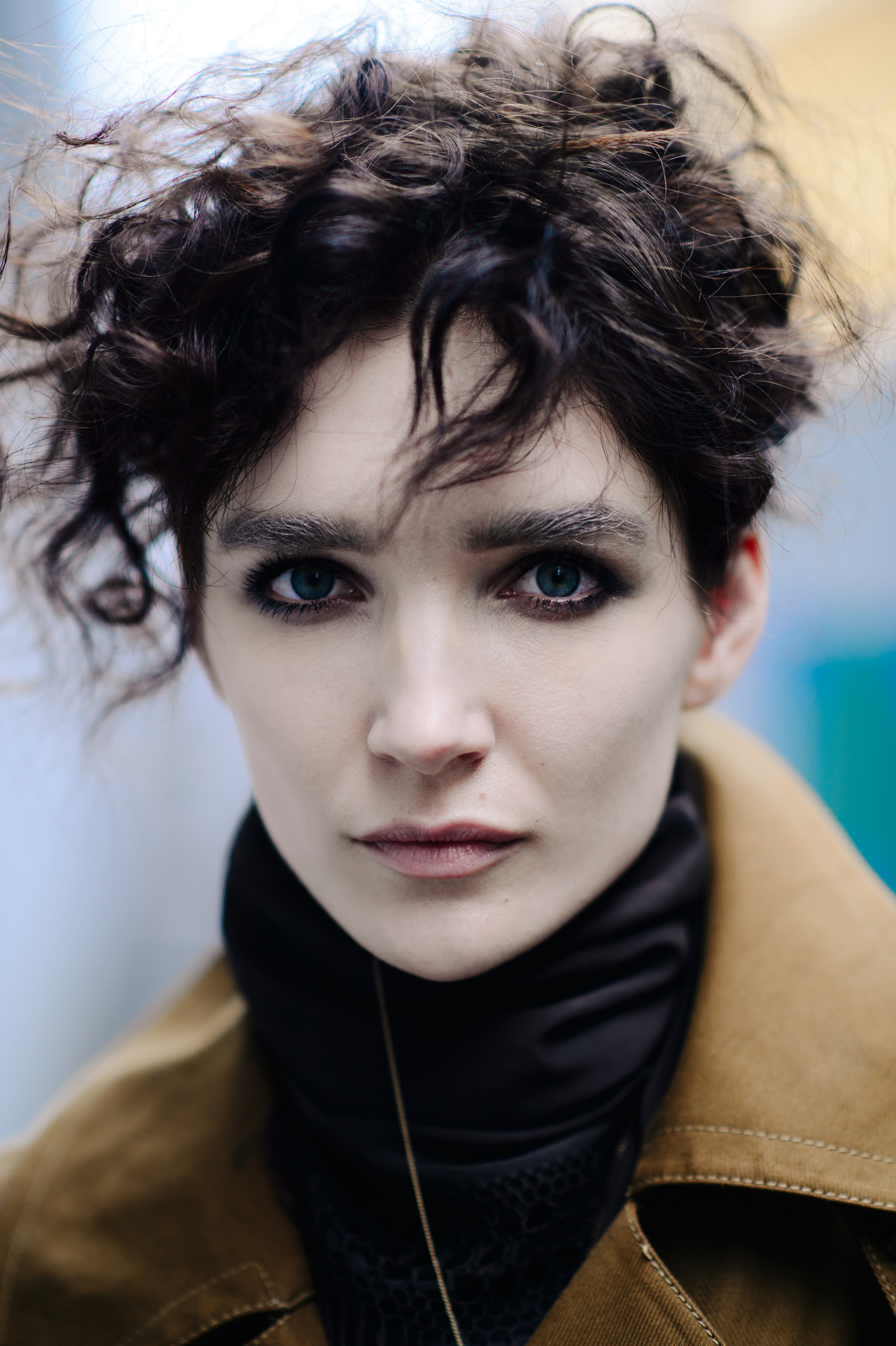 Portrait of a model with bleached brows