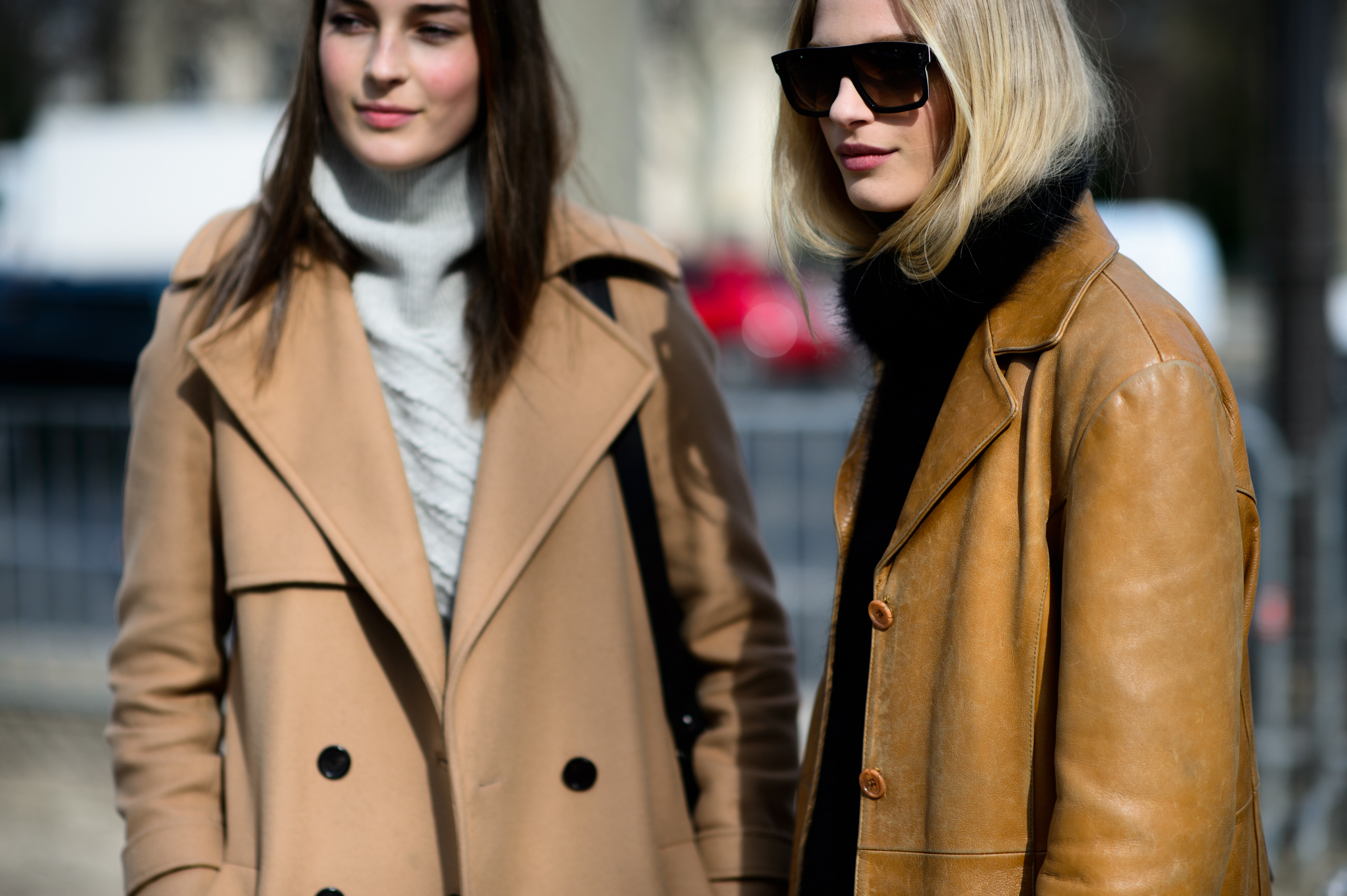 Two models wearing beige after Chanel