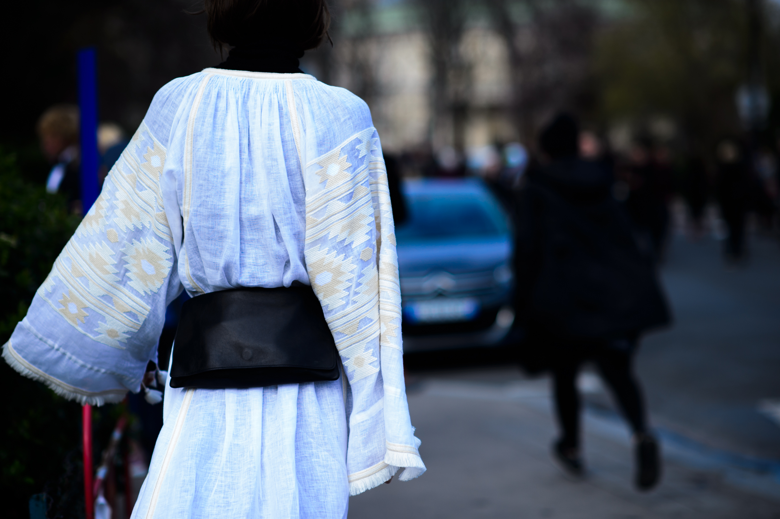 Ukrainian Vogue editor wearing white