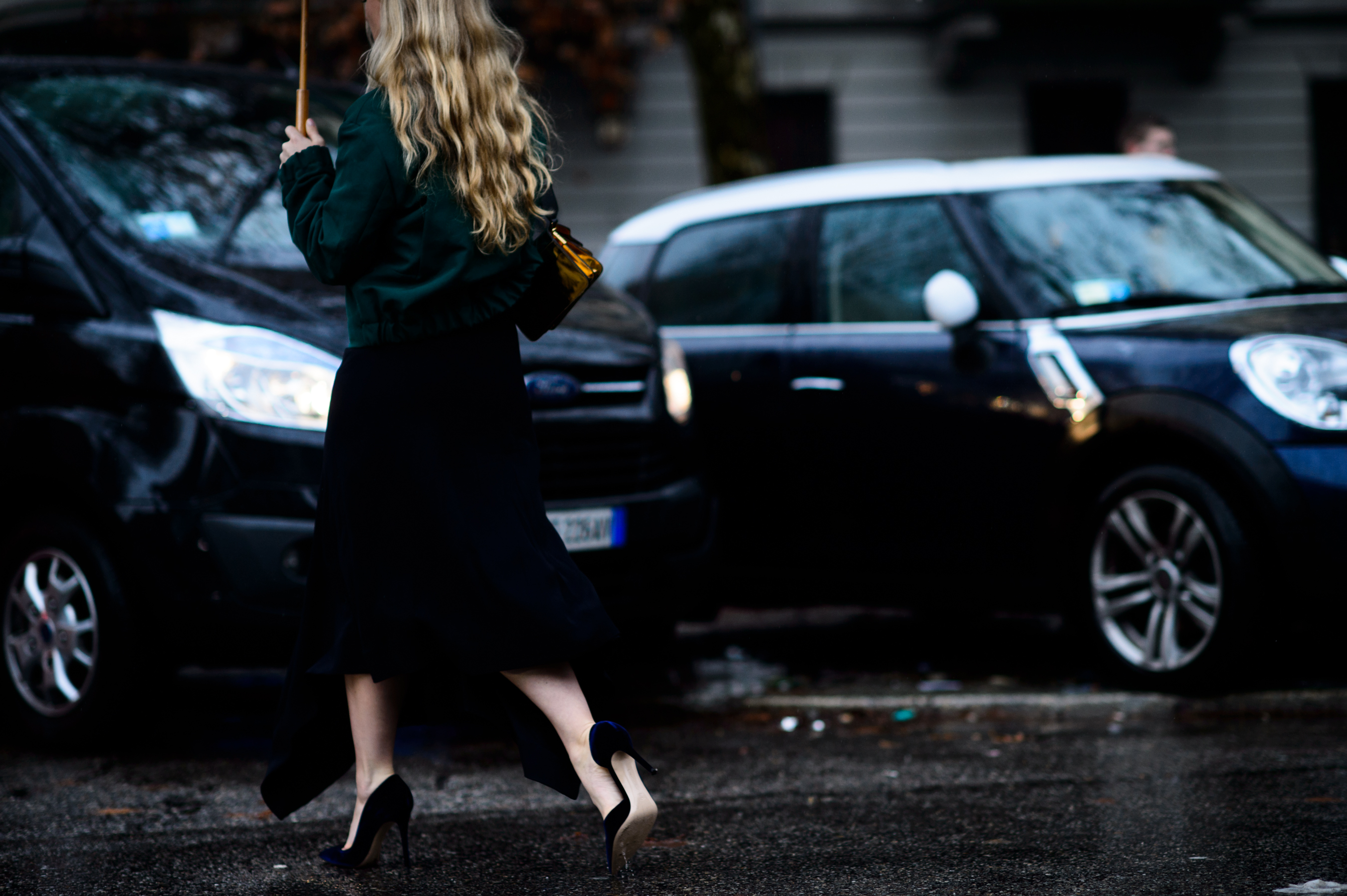 British woman wearing high heels