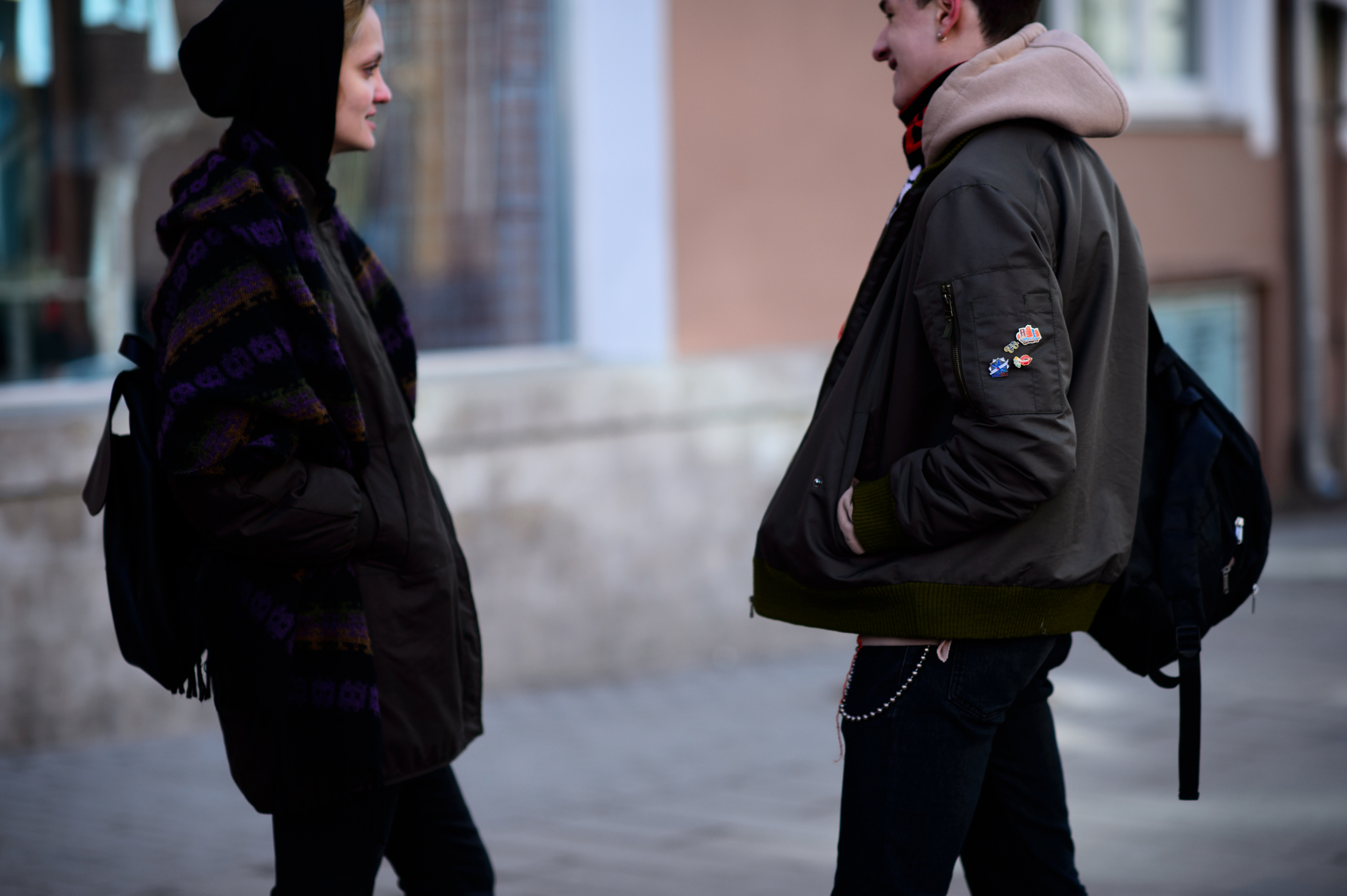 Boy and a girl outside of KM20