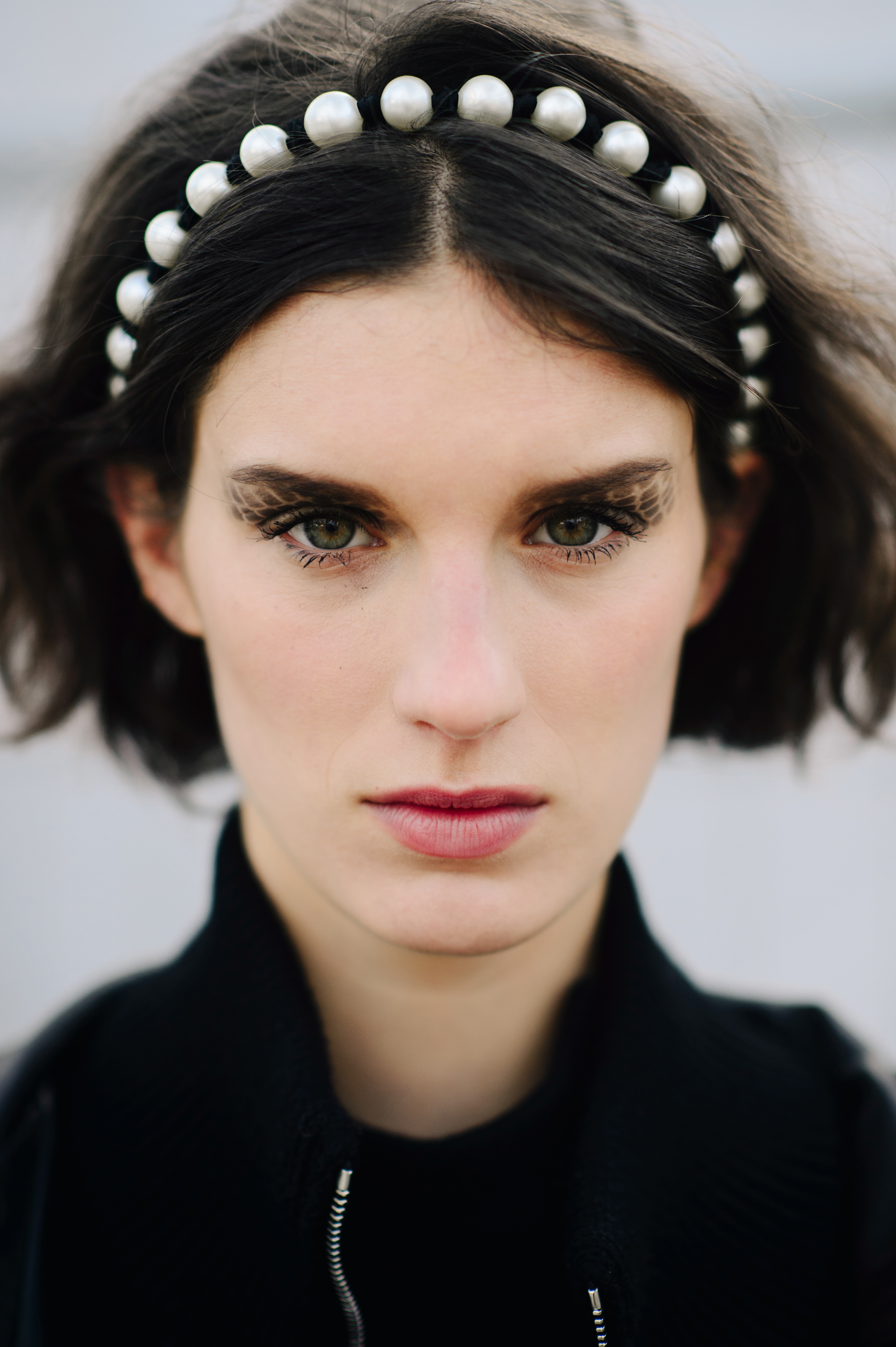 Portrait of a model with Chanel make up