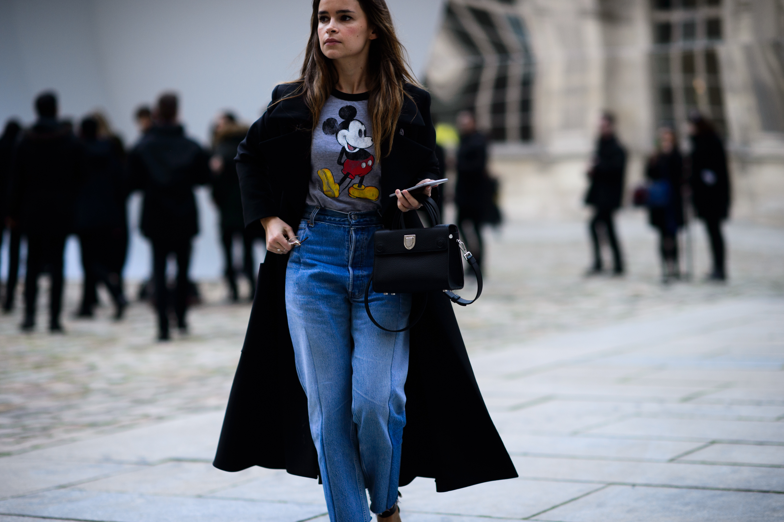 Russian woman wearing graphic tee shirt