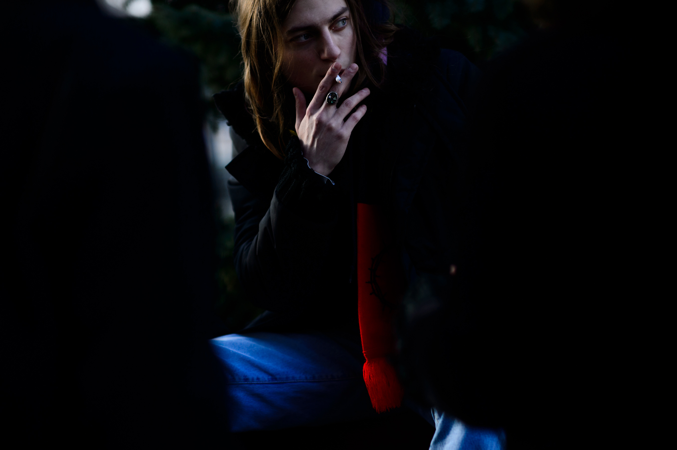 Ukrainian guy with ring smoking