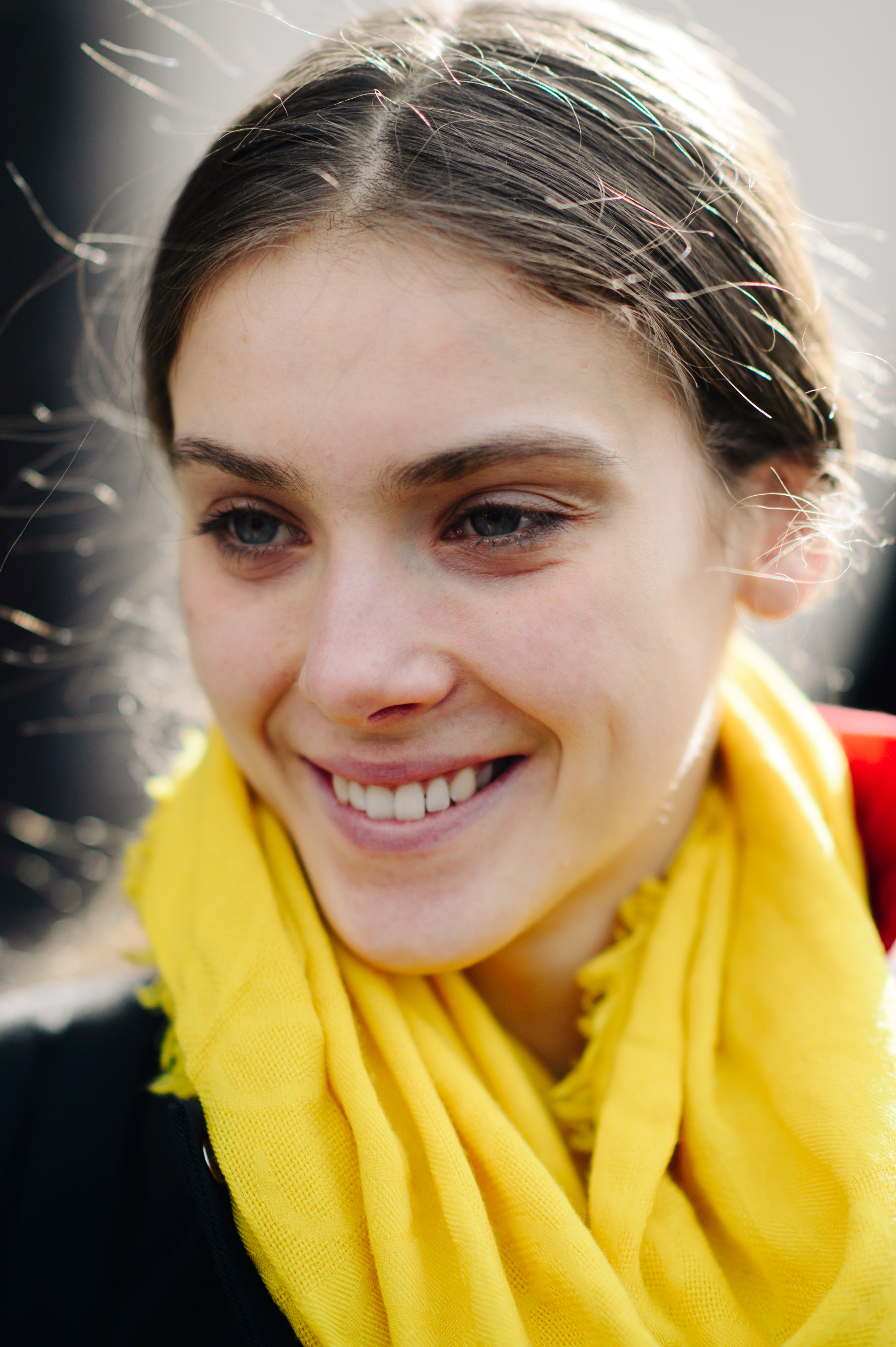 Portrait of model with blue eyes