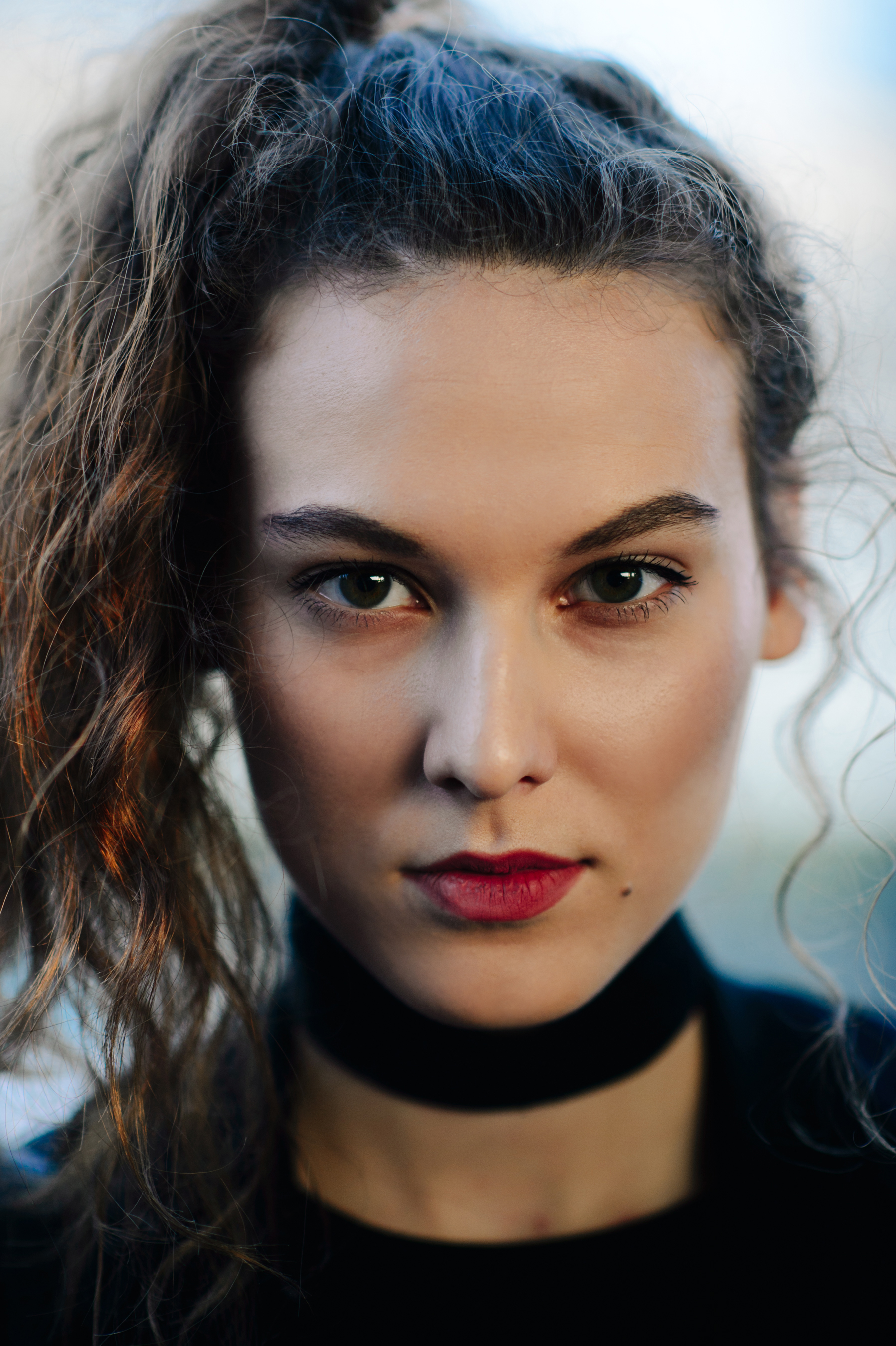 Portrait of a model with pony tail