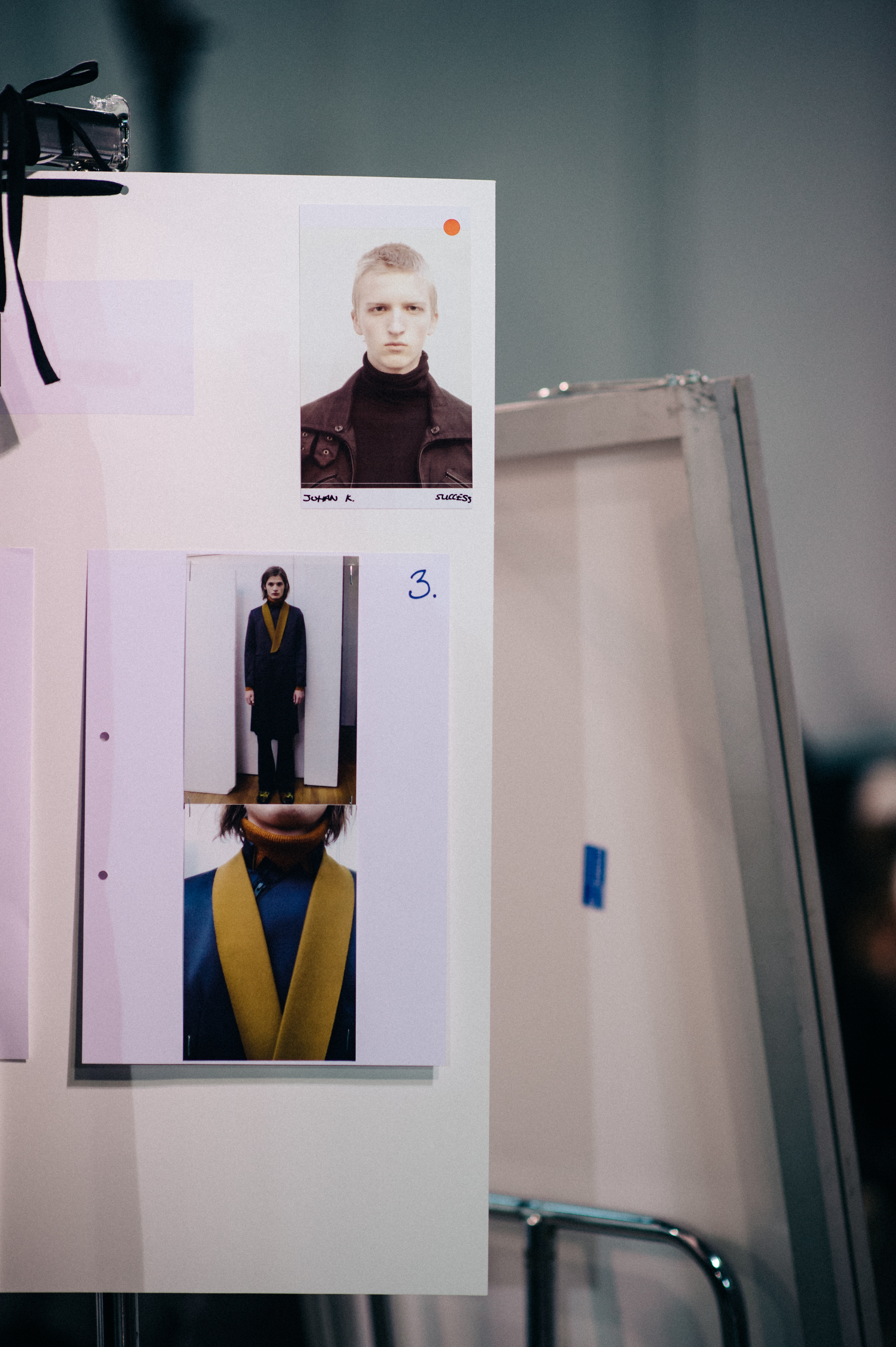 Board with male model looks