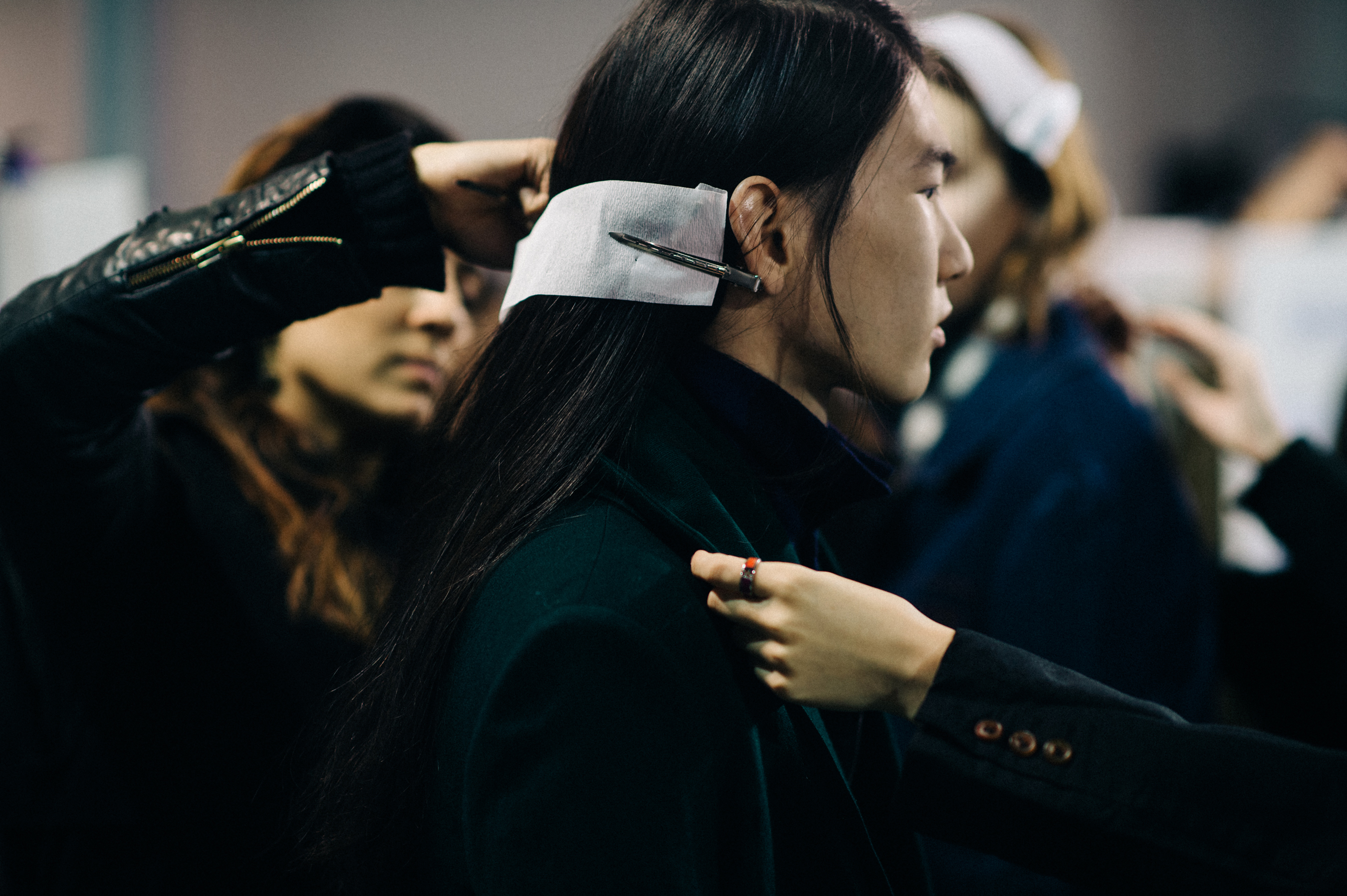 Male model with long hair