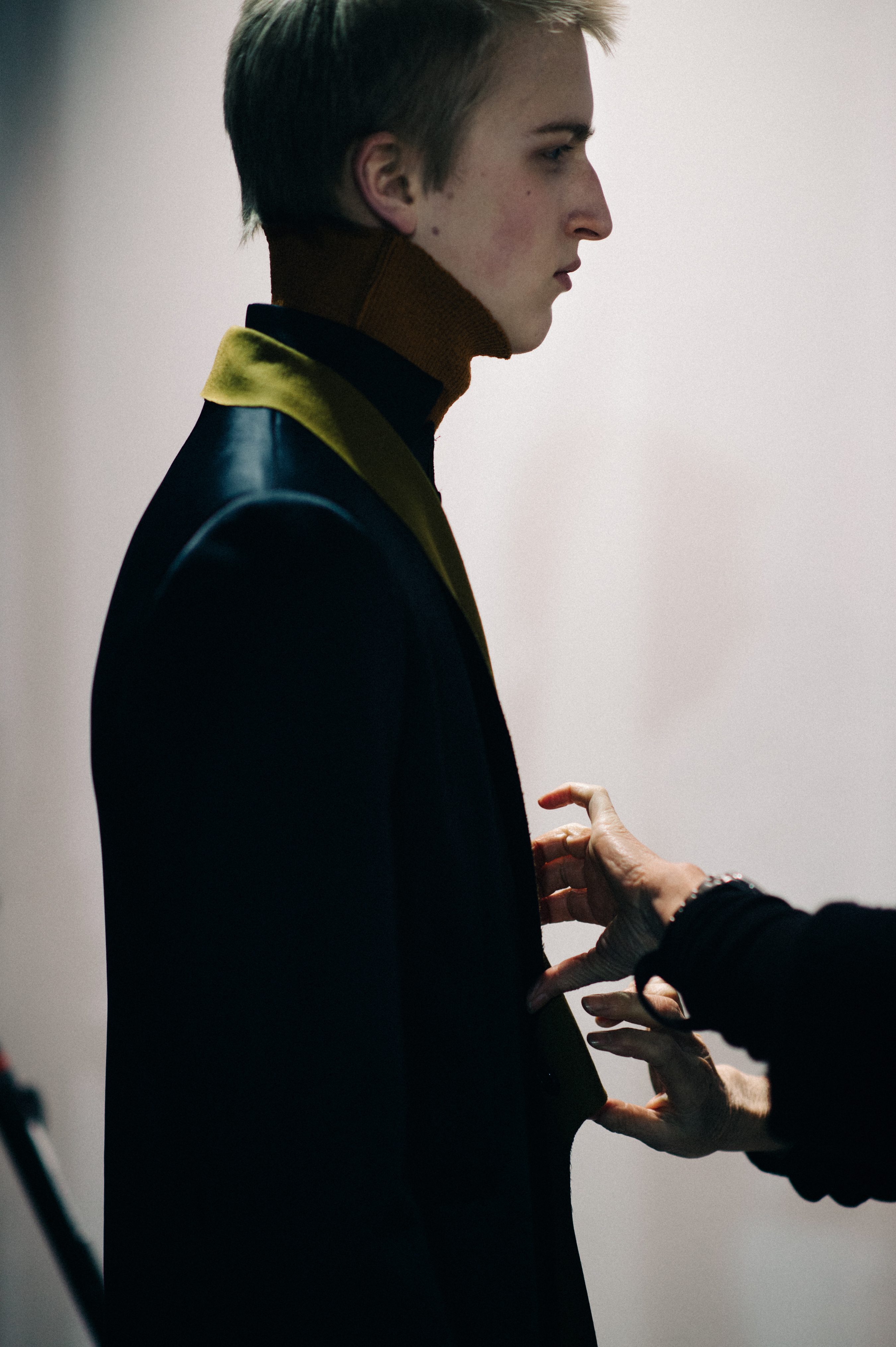 Male model wearing black blazer