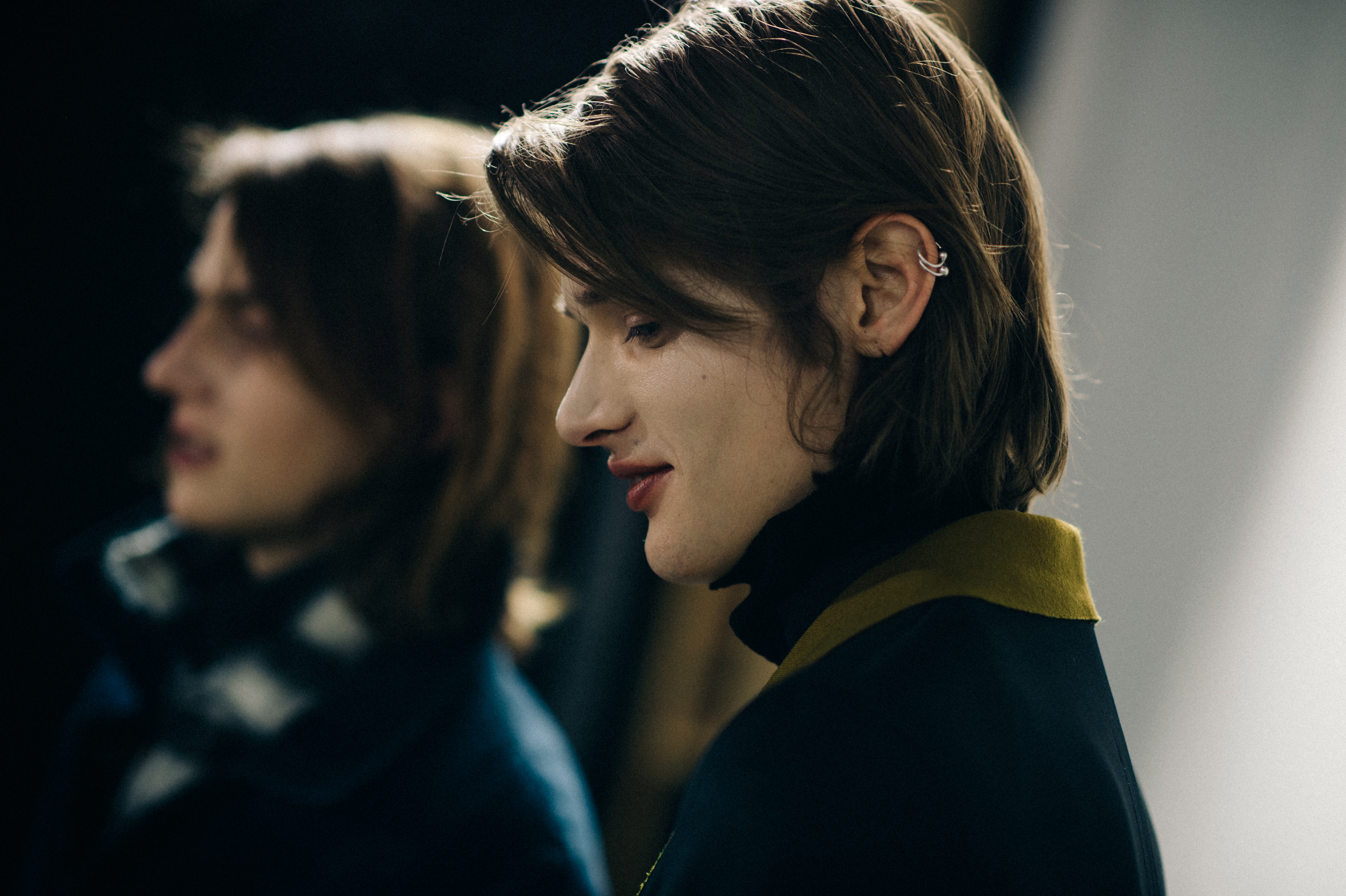 Norwegian male model pierced ear