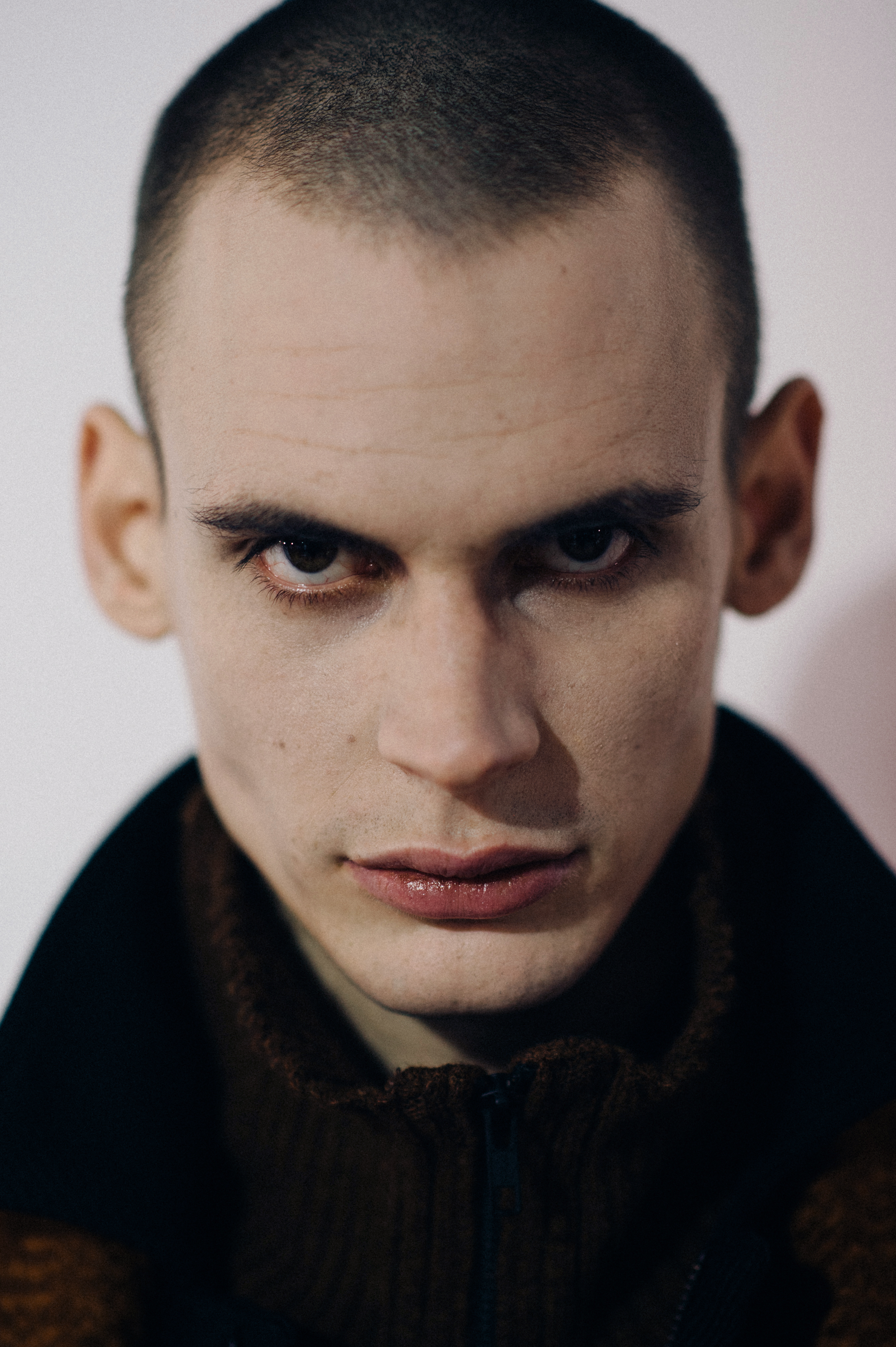 Portrait of a model with short hair