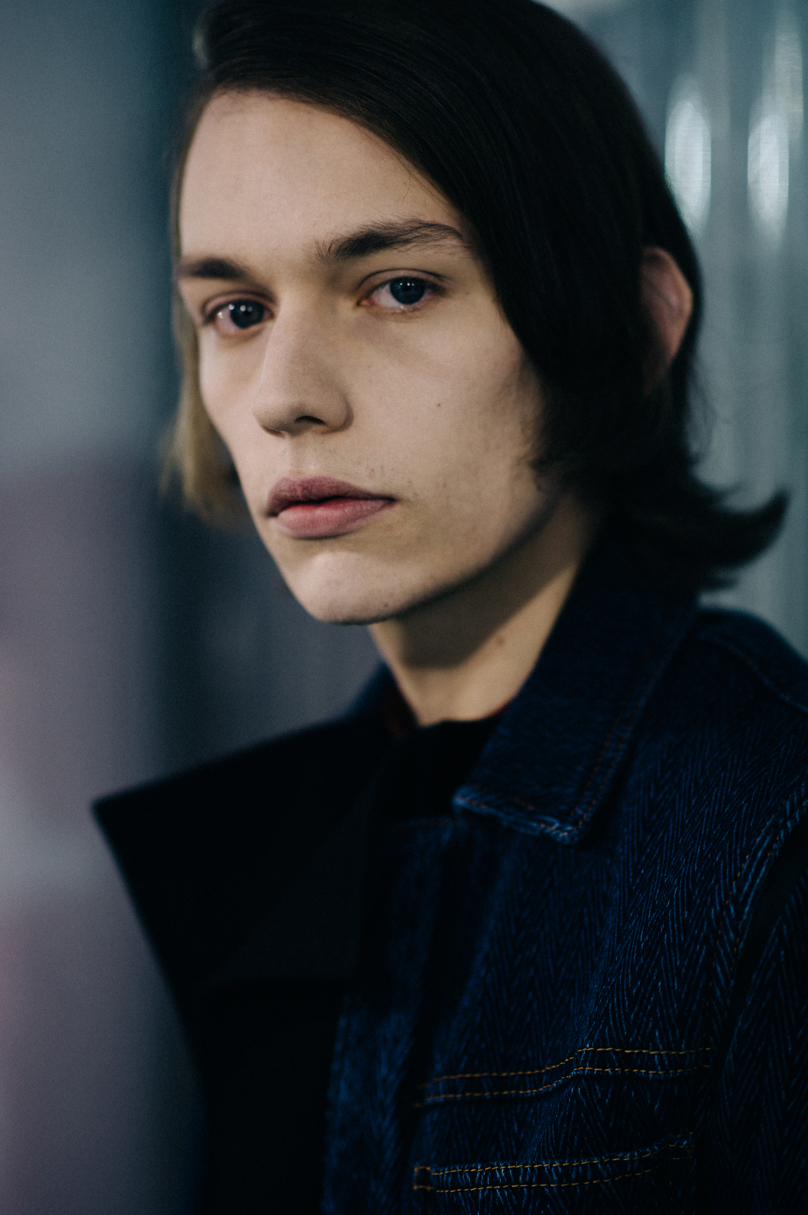 Portrait of a male model wearing denim