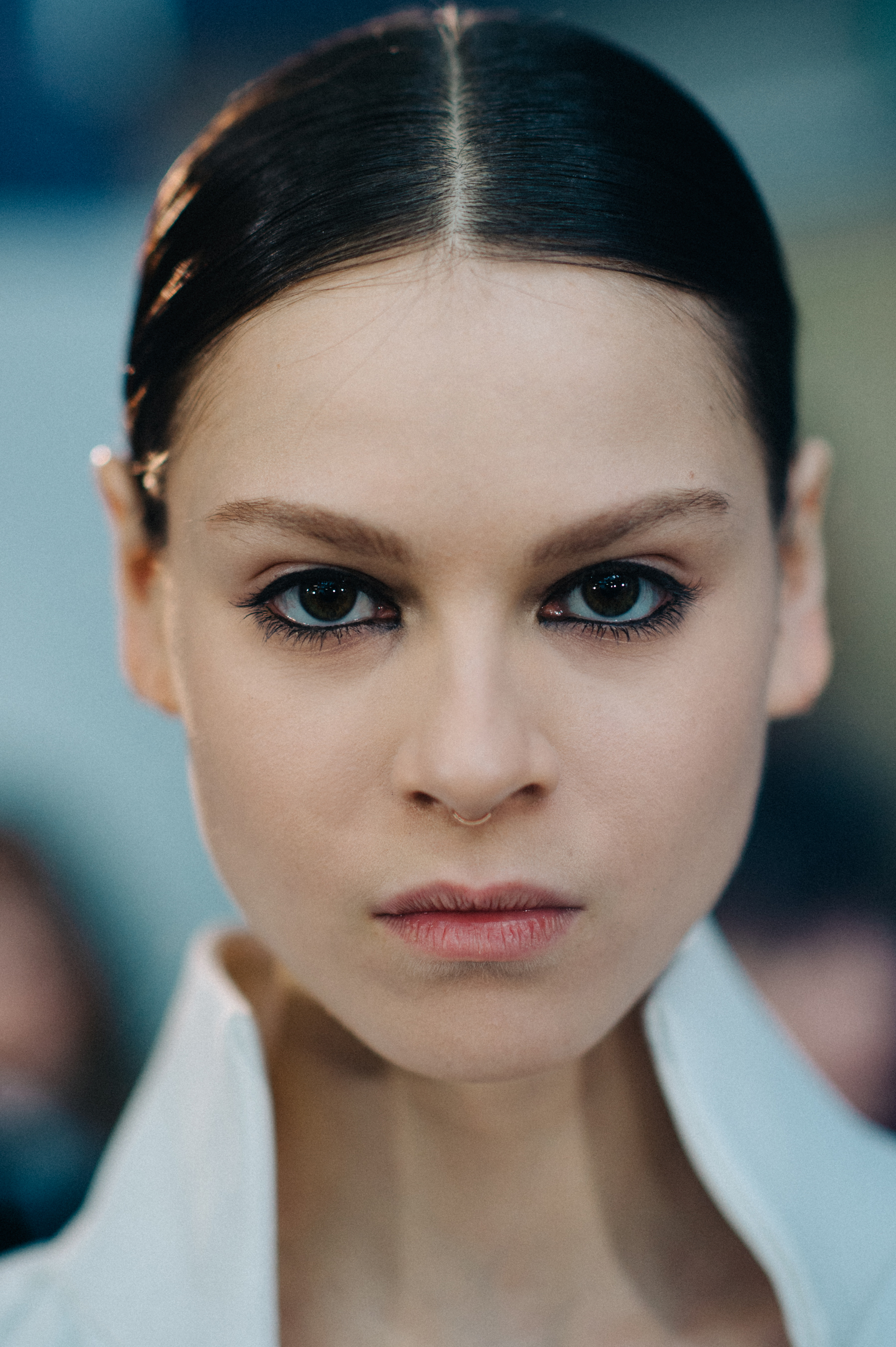 Portrait of a model with nose ring
