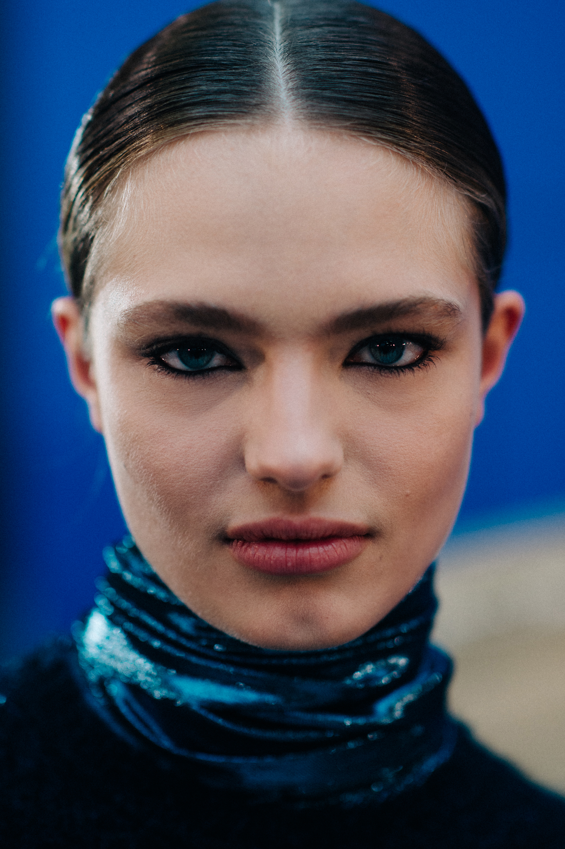 Portrait of German model wearing turtleneck
